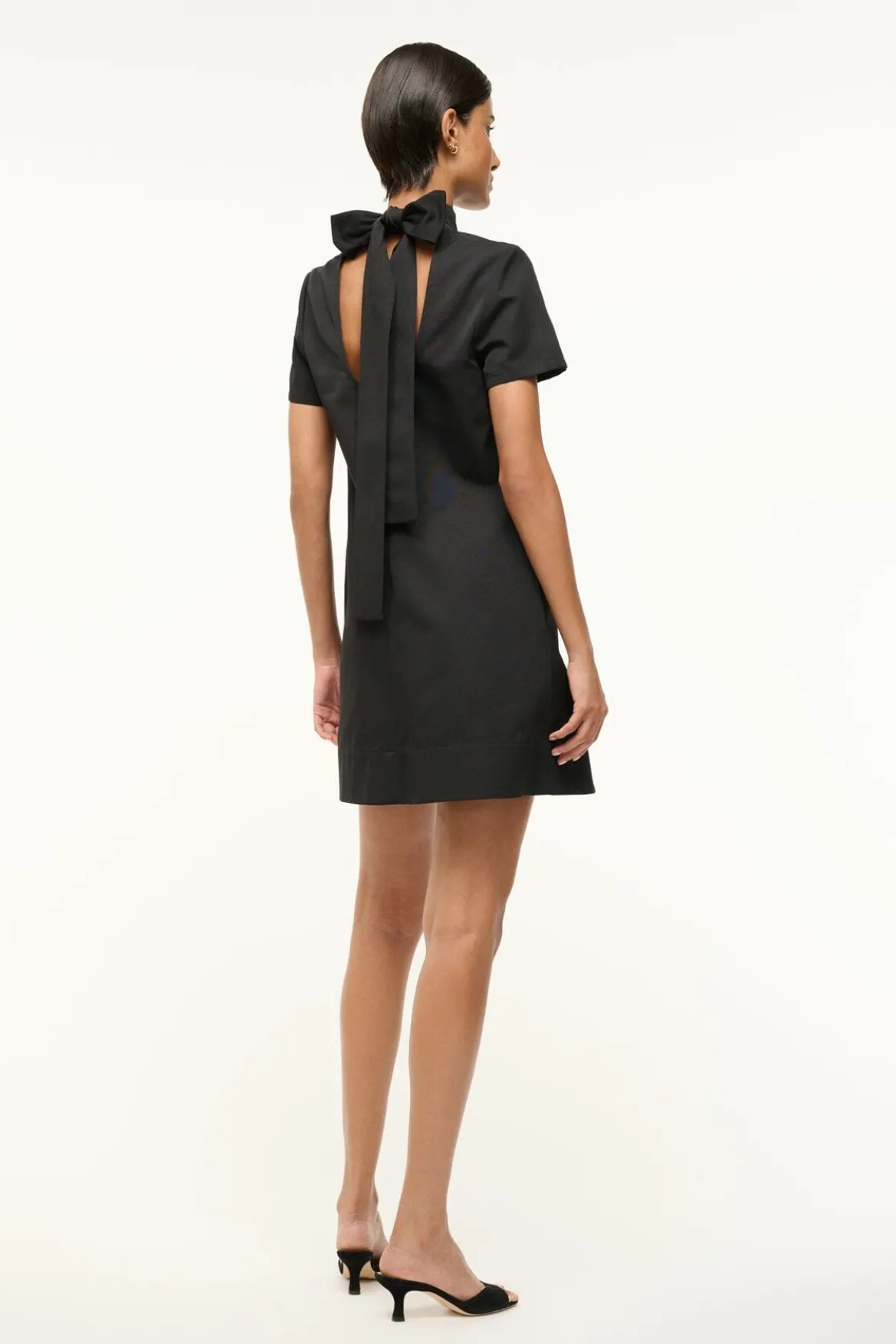 STAUD MINI ILANA DRESS BLACK