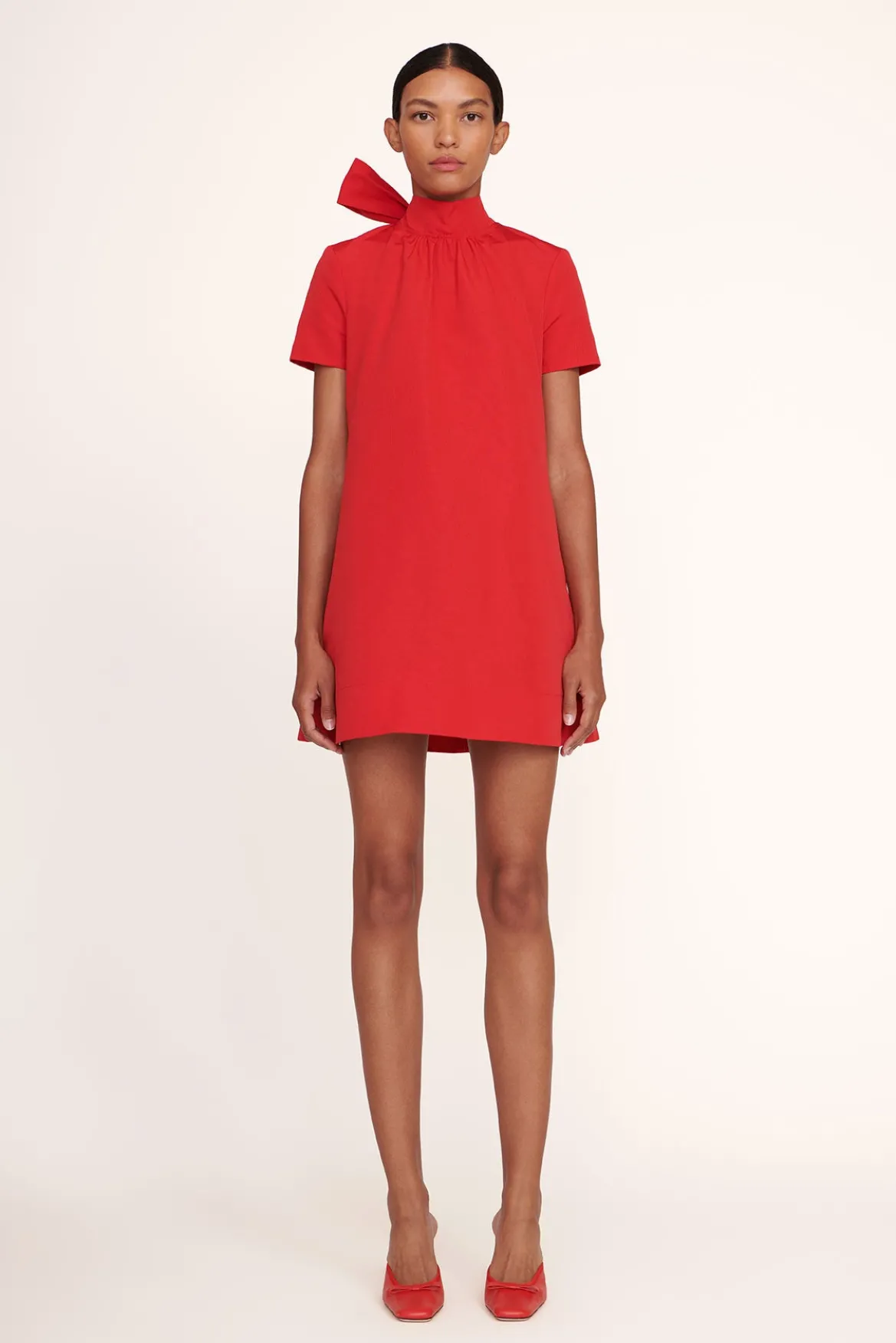 STAUD MINI ILANA DRESS POINSETTIA