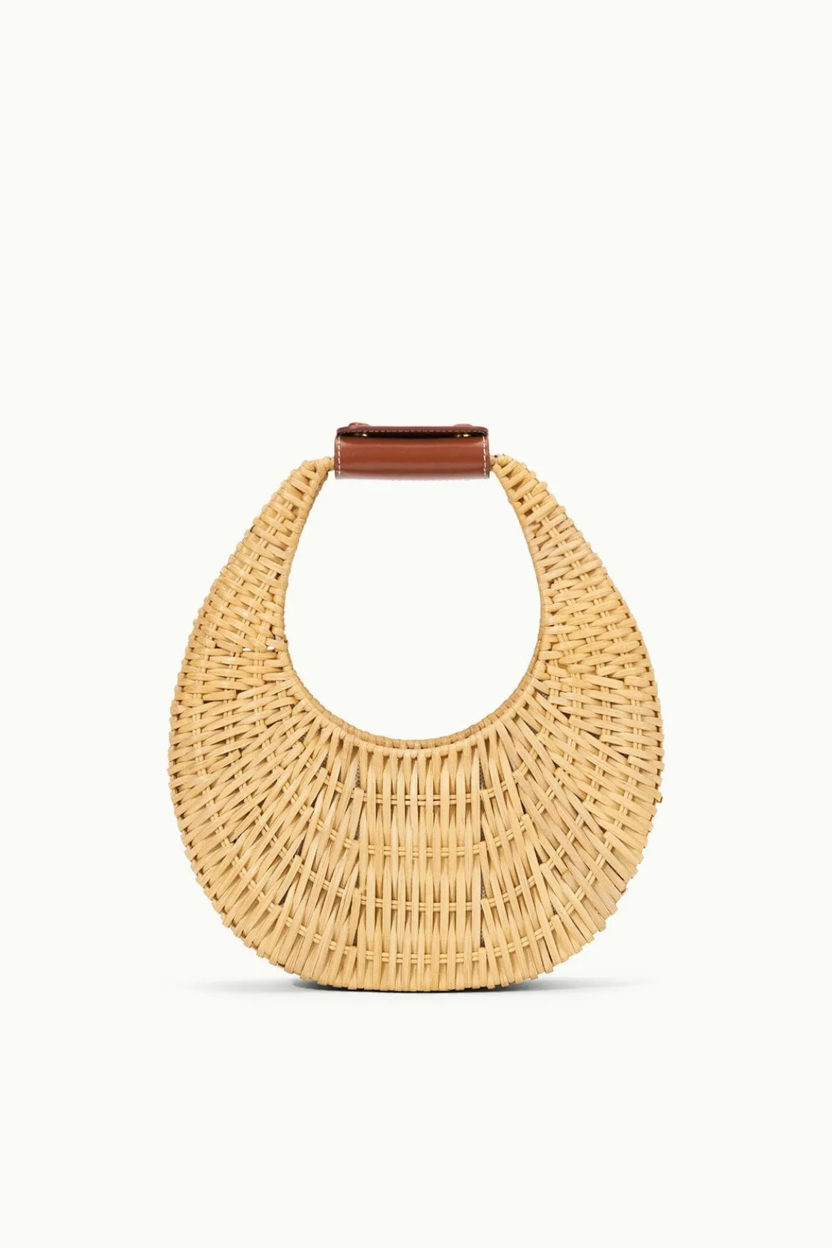 STAUD MINI MOON WICKER BAG NATURAL