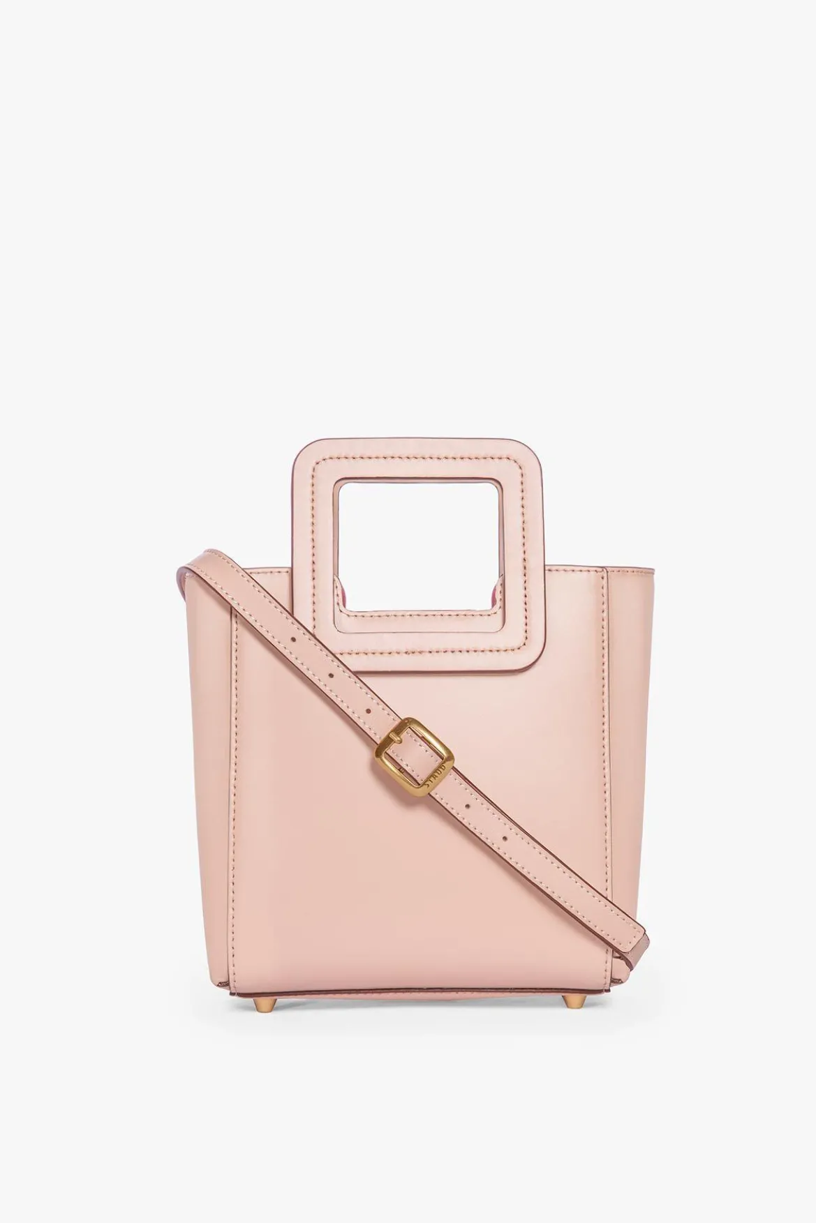 STAUD MINI SHIRLEY LEATHER BAG | BLUSH