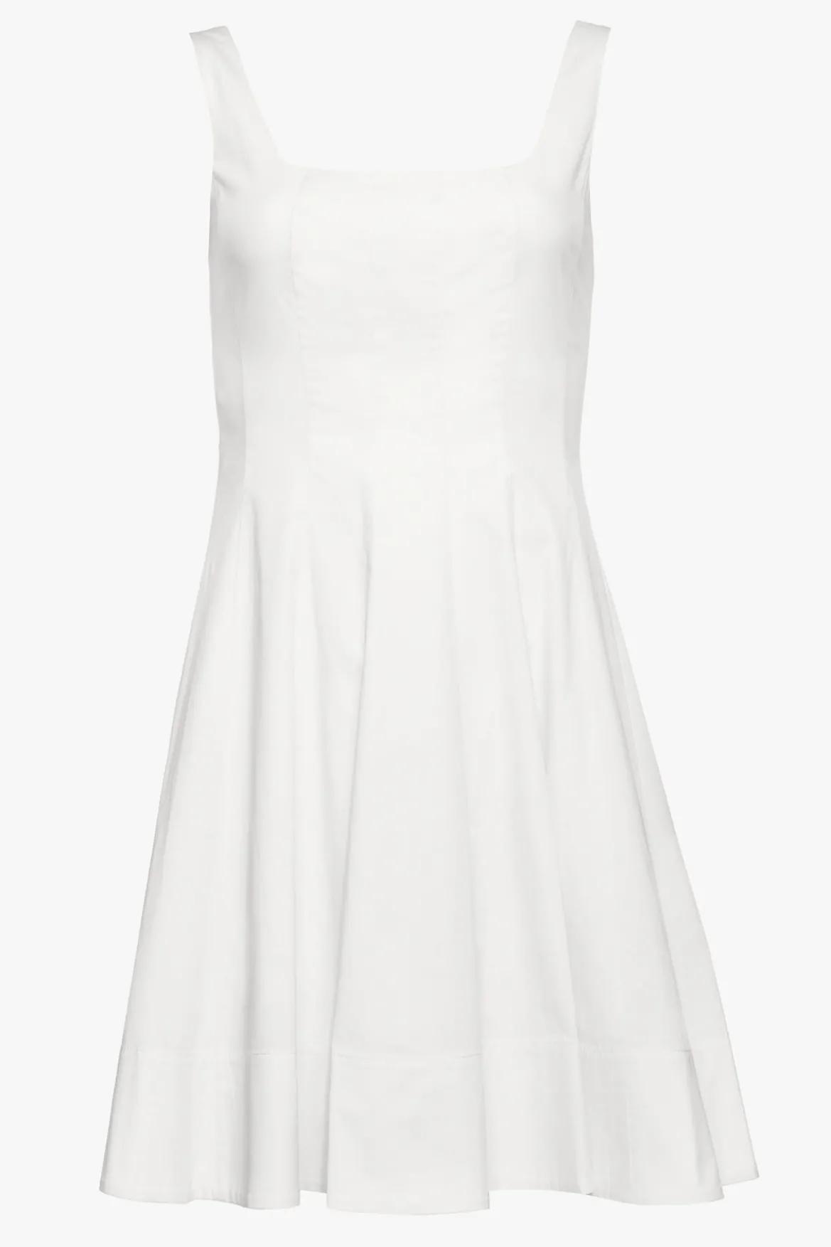 STAUD MINI WELLS DRESS WHITE