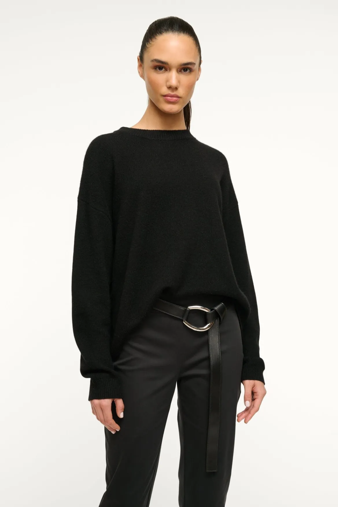 STAUD 30MM WRAP BELT BLACK SILVER