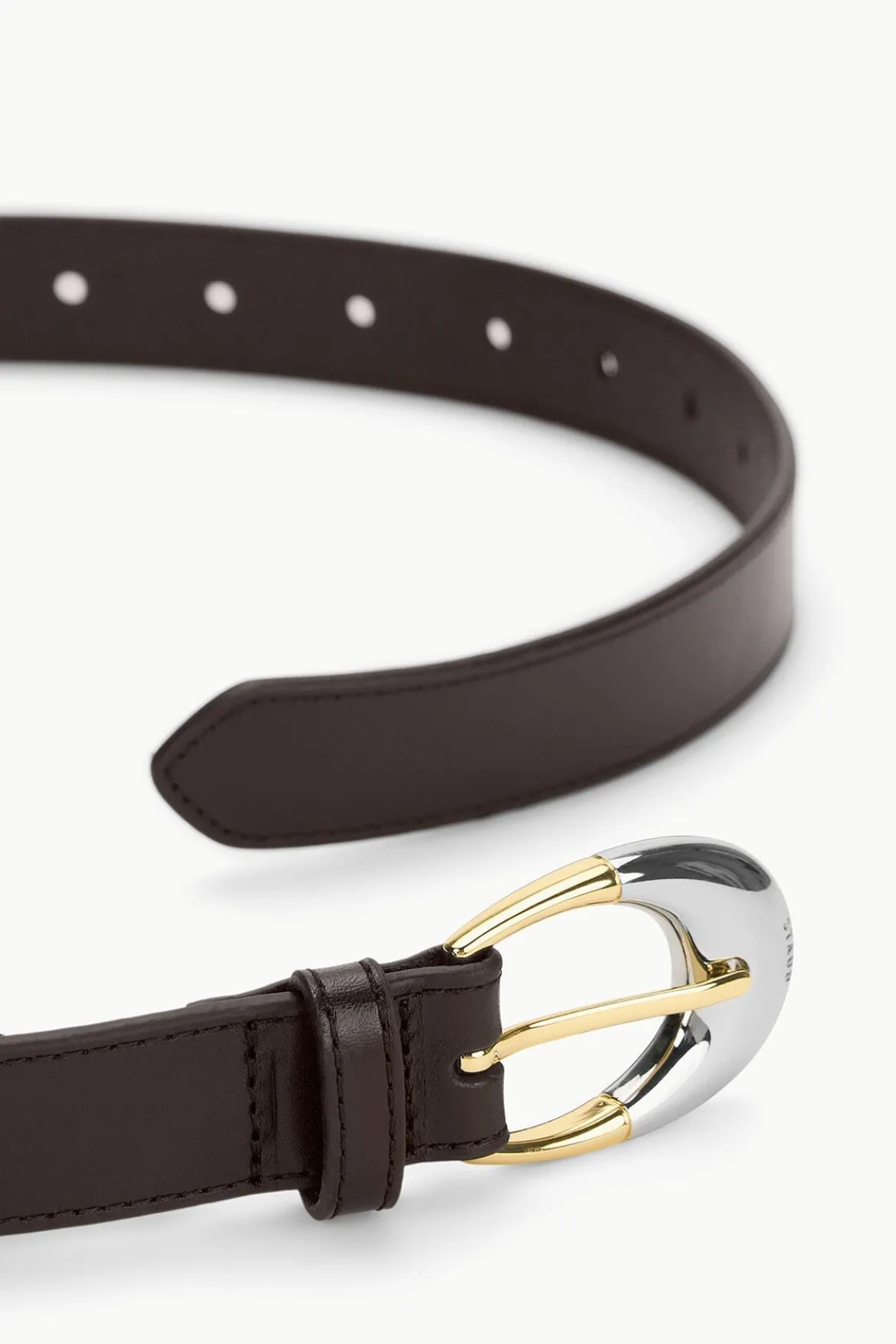 STAUD MOON BUCKLE BELT - 26MM ESPRESSO TWO-TONE