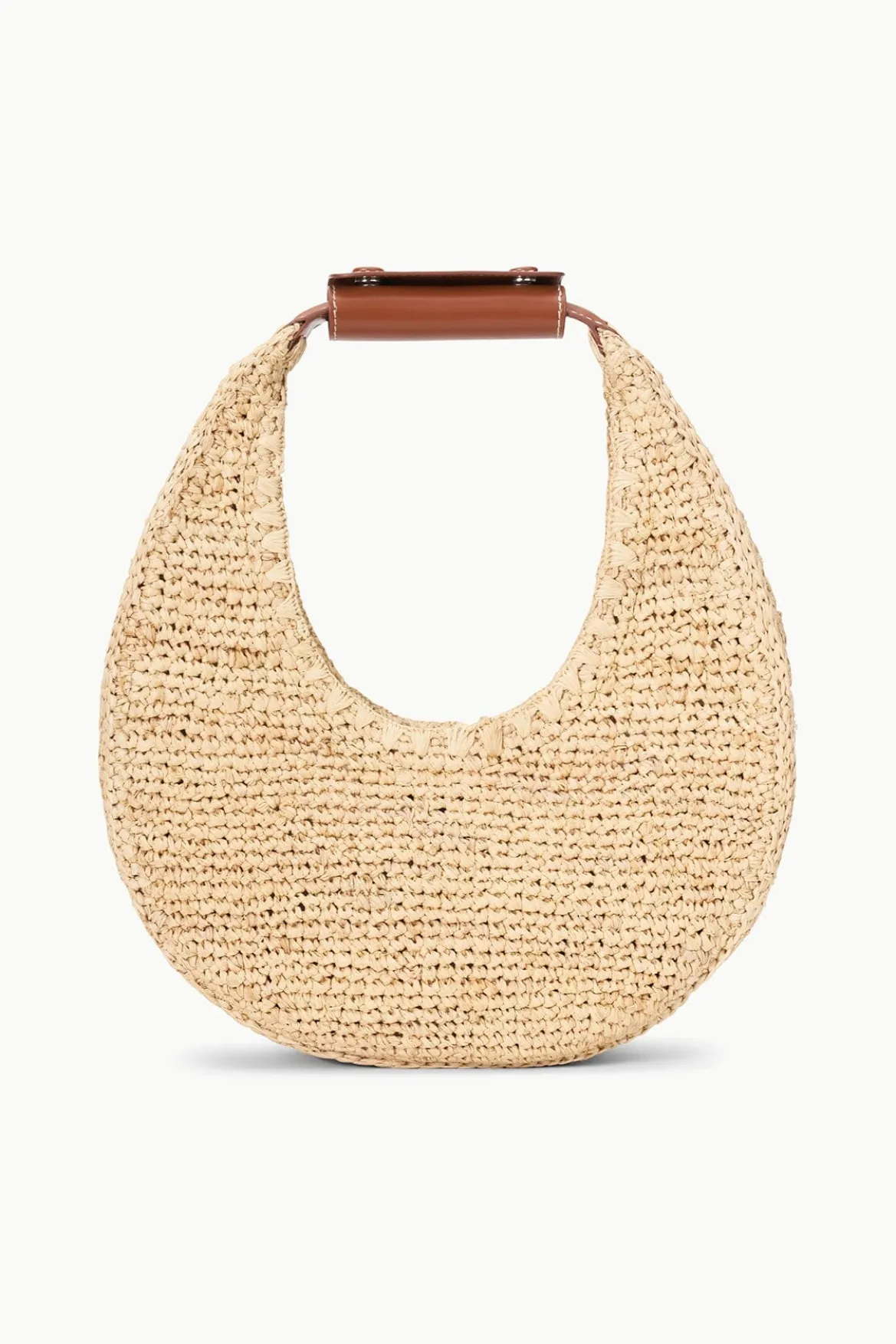 STAUD MOON RAFFIA BAG NATURAL TAN