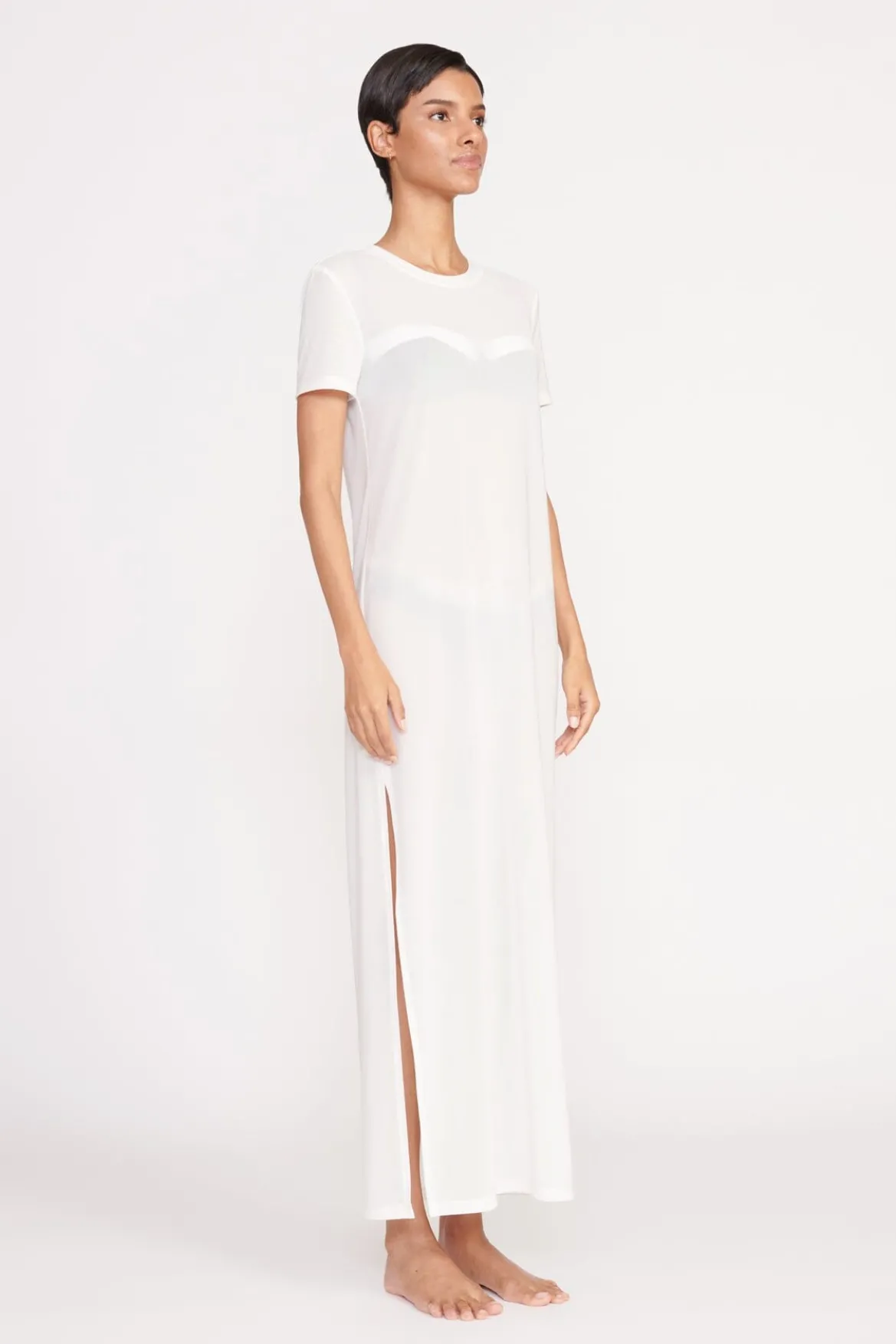 STAUD OTTILIE DRESS WHITE