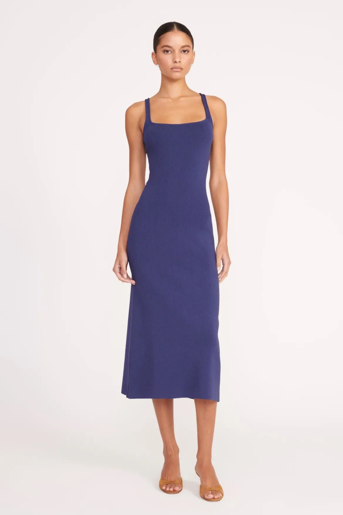 STAUD PAITYN DRESS NAVY