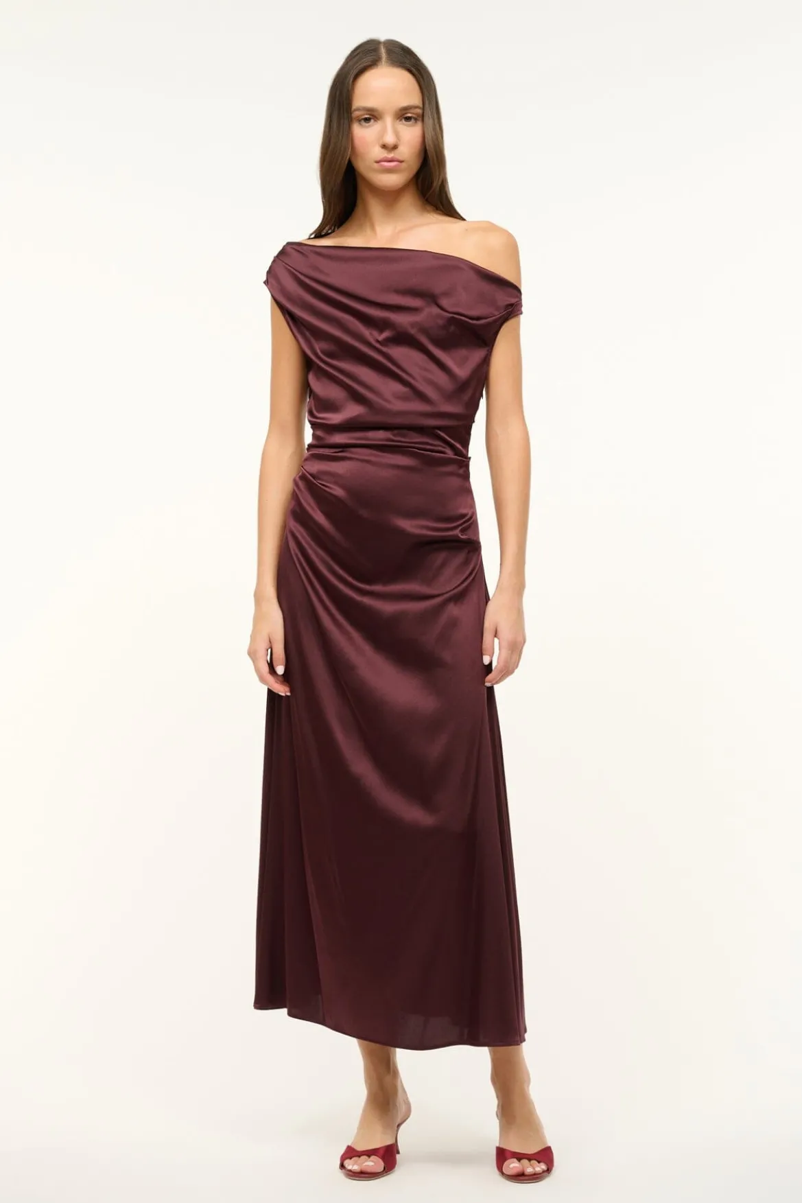 STAUD PHARE DRESS MERLOT
