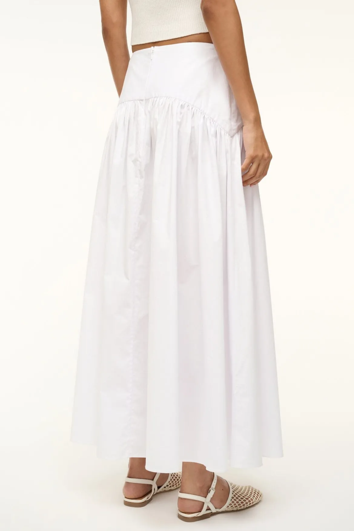 STAUD PROCIDA SKIRT WHITE