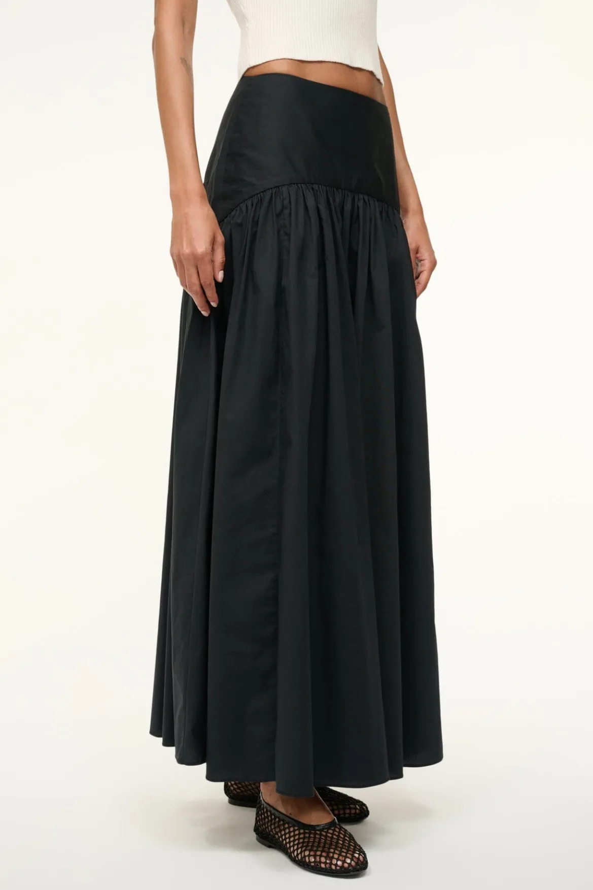 STAUD PROCIDA SKIRT BLACK