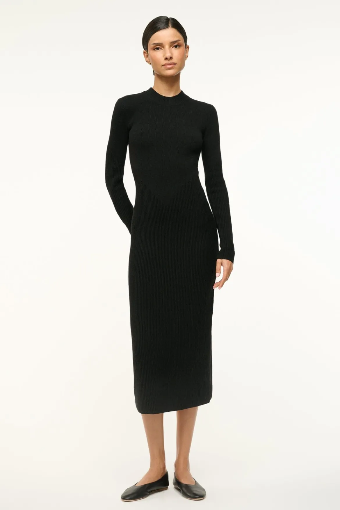 STAUD RAMONA DRESS BLACK