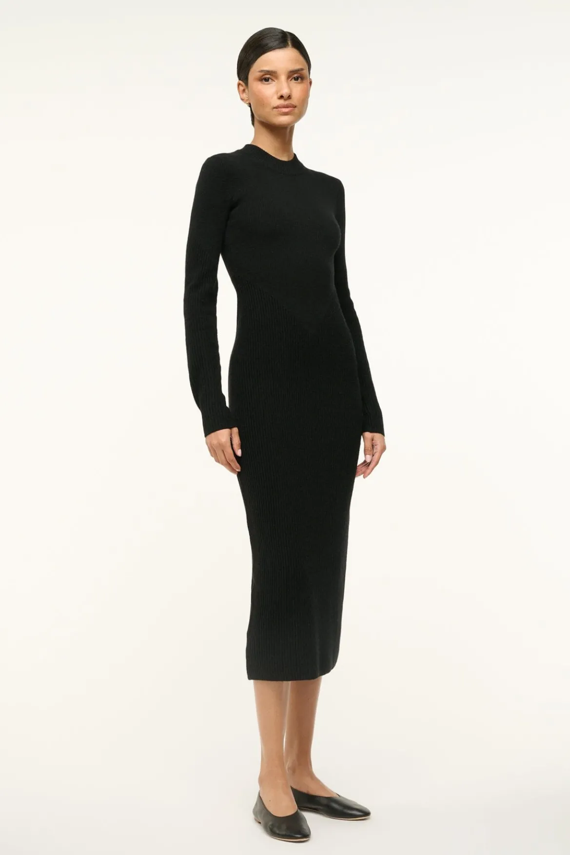 STAUD RAMONA DRESS BLACK