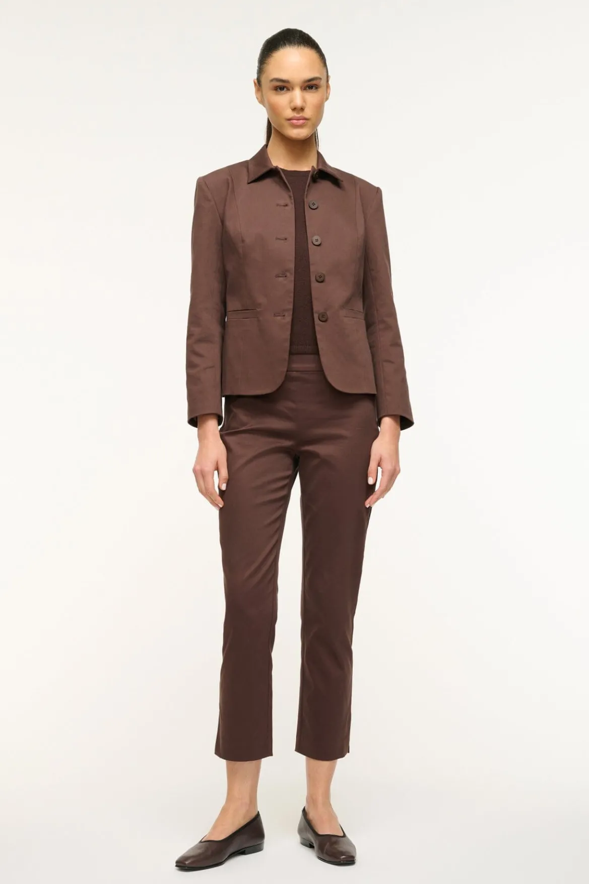 STAUD ROBERT JACKET DARK CHOCOLATE