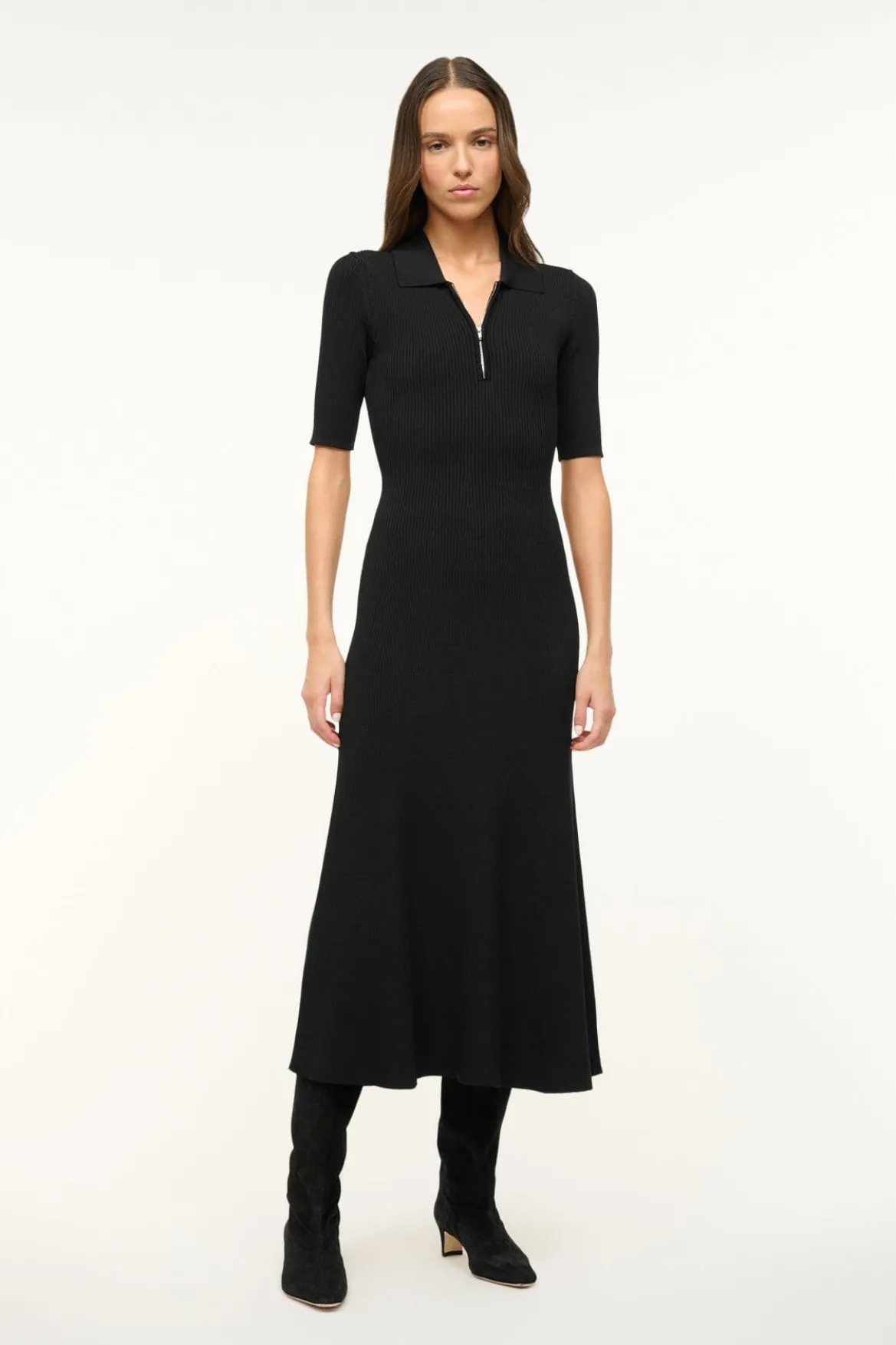 STAUD ROLAND DRESS BLACK
