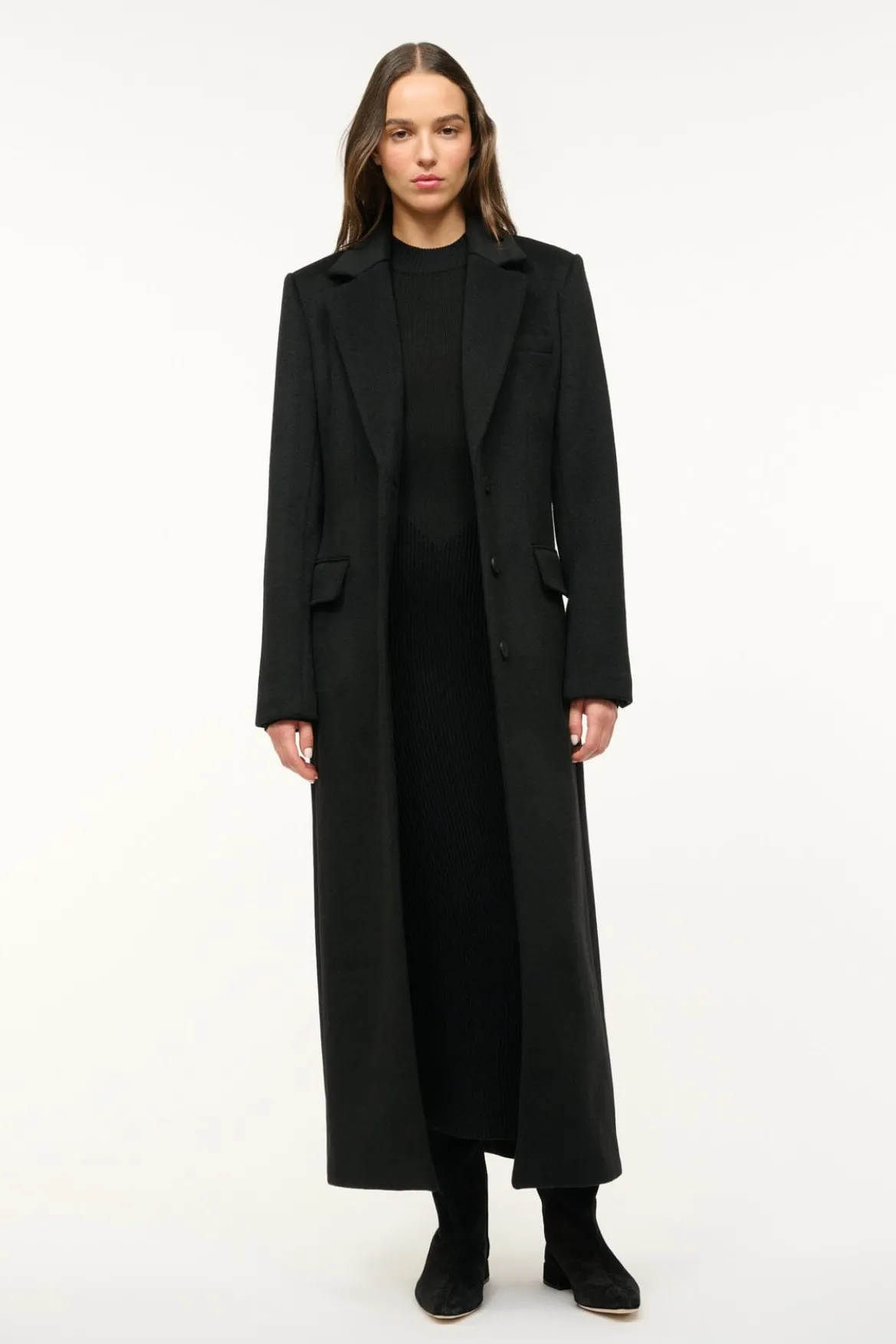 STAUD SANZA COAT BLACK