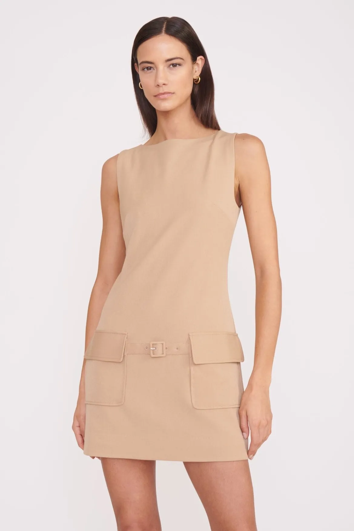 STAUD SHEILA DRESS CAMEL