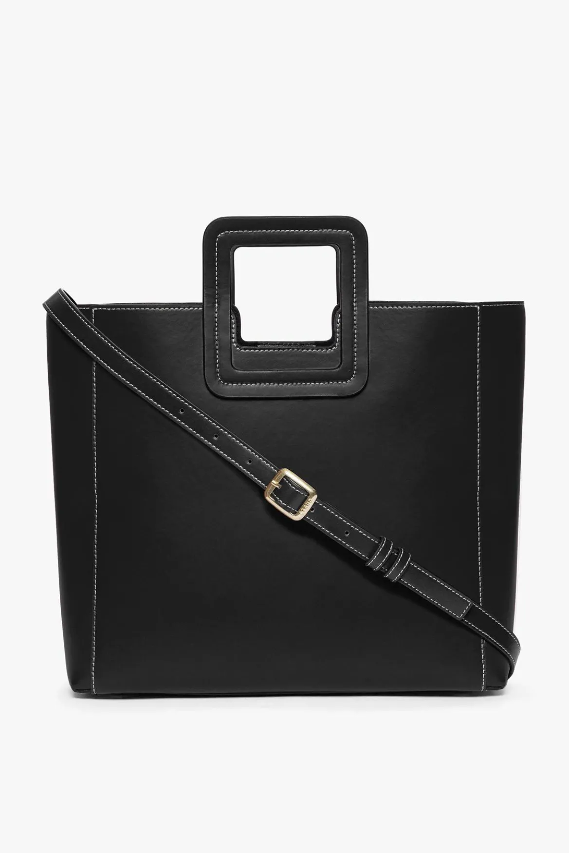 STAUD SHIRLEY LEATHER BAG | BLACK