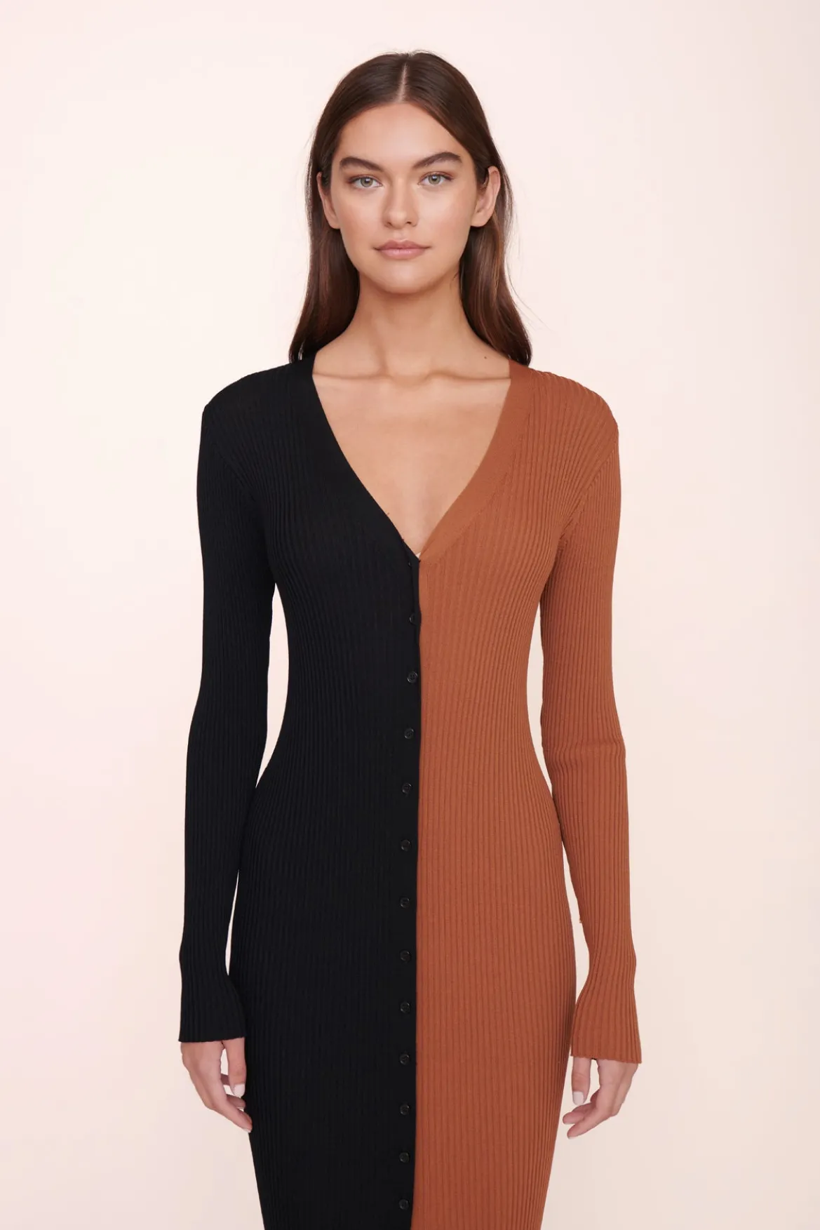 STAUD SHOKO SWEATER TAN BLACK