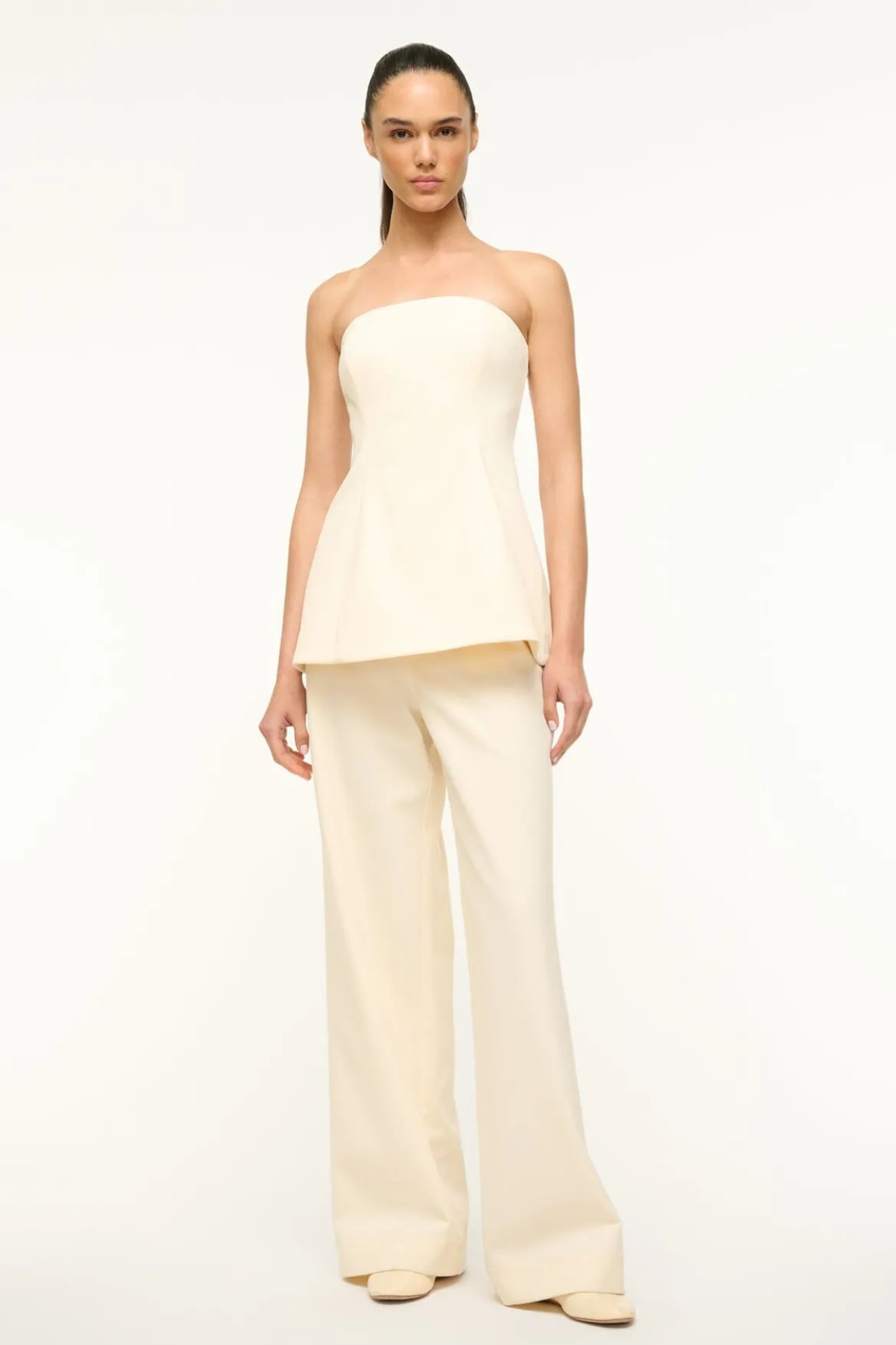 STAUD SILVIA TOP ECRU