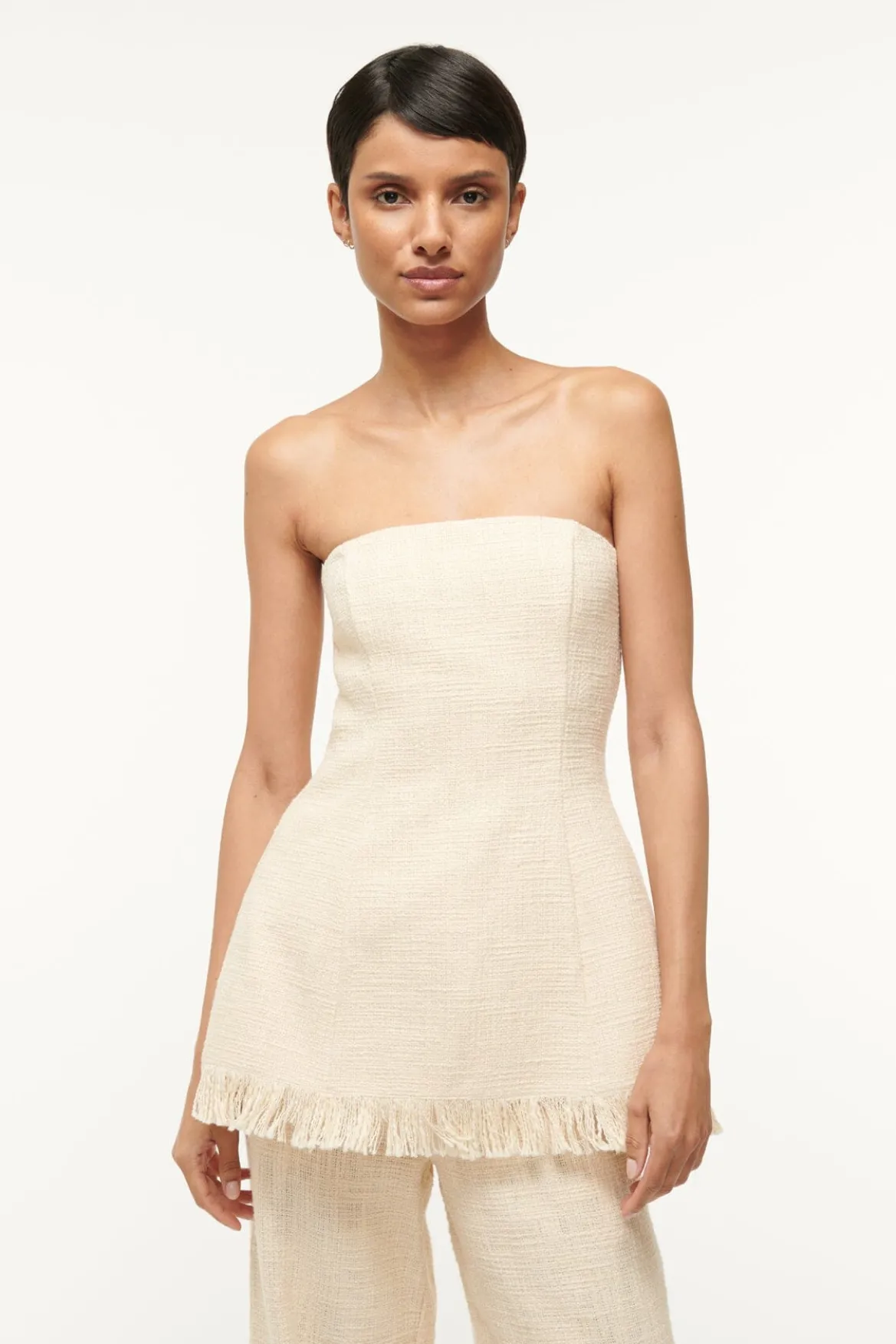 STAUD SILVIA TOP IVORY