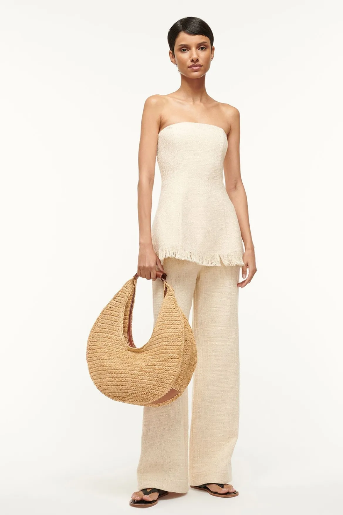 STAUD SILVIA TOP IVORY