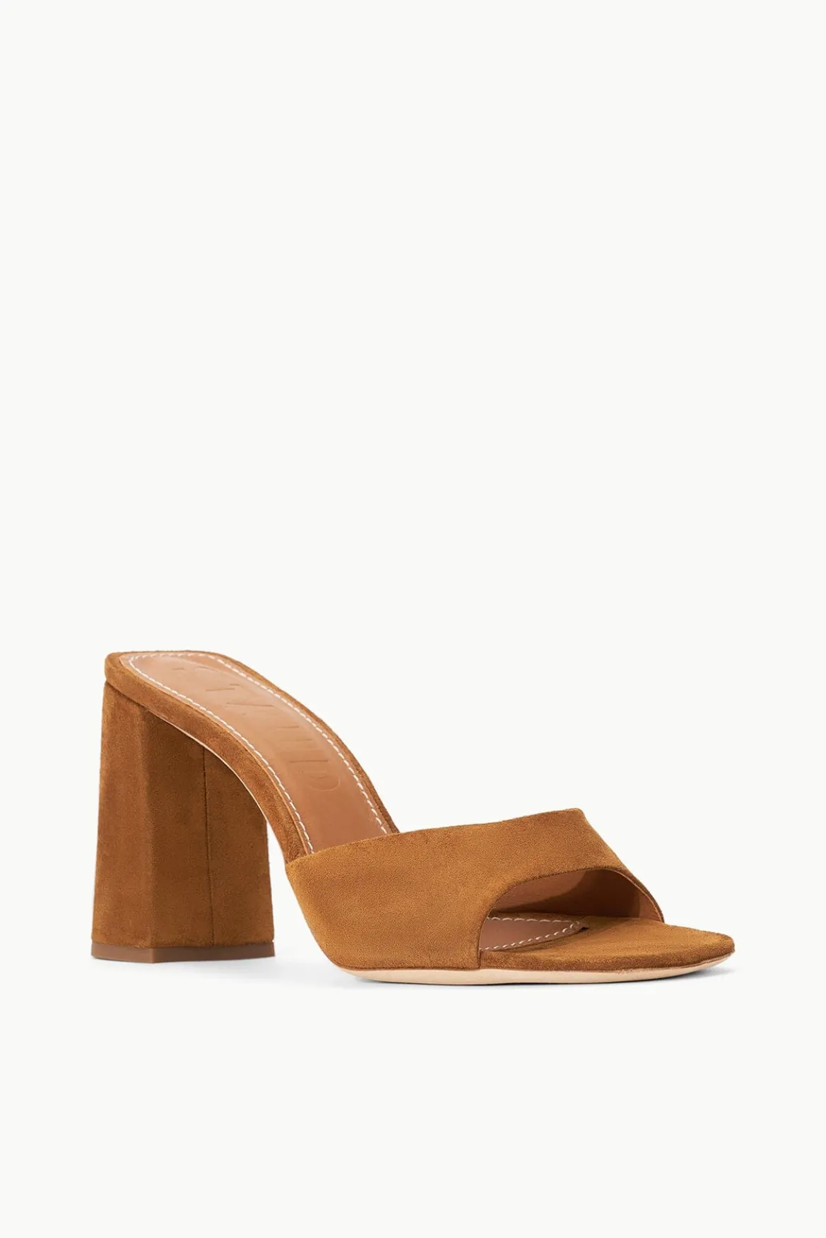 STAUD SLOANE HEEL TAN SUEDE