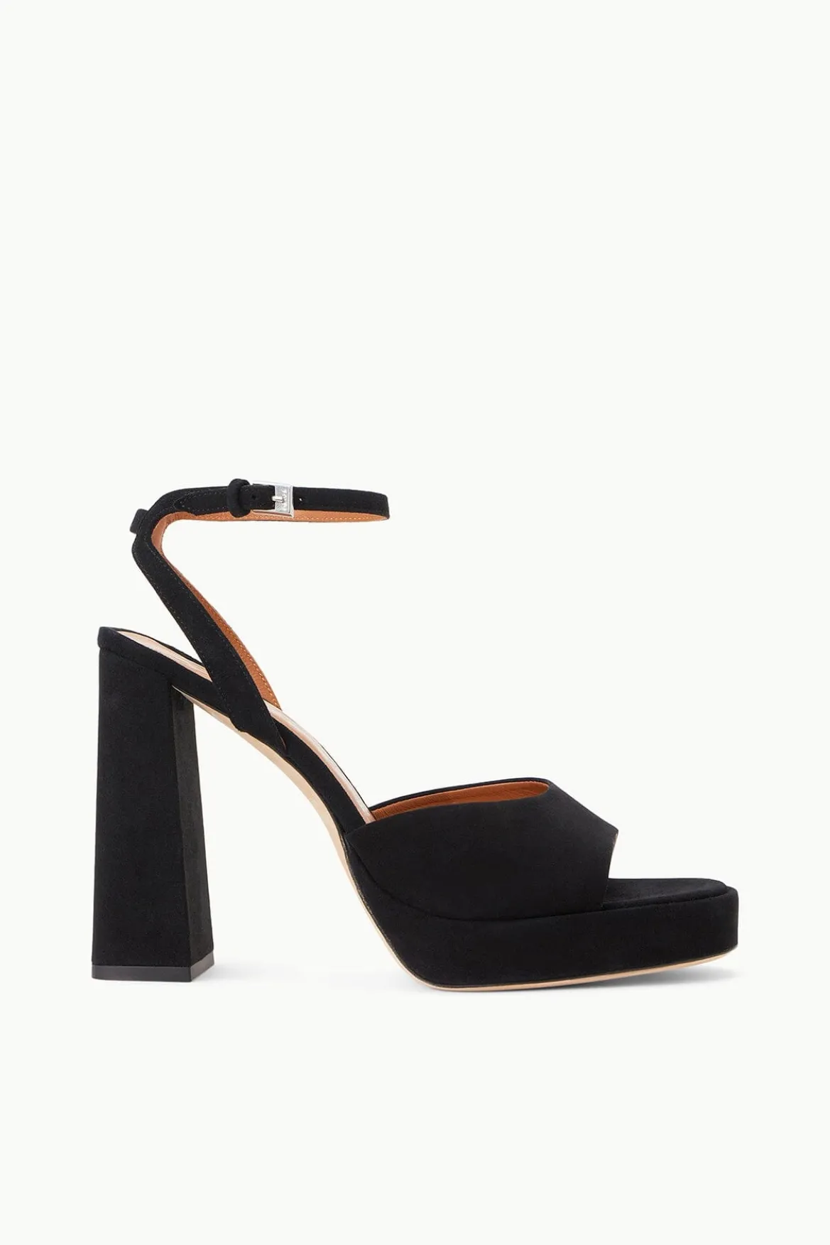 STAUD SOLANGE PLATFORM BLACK SUEDE