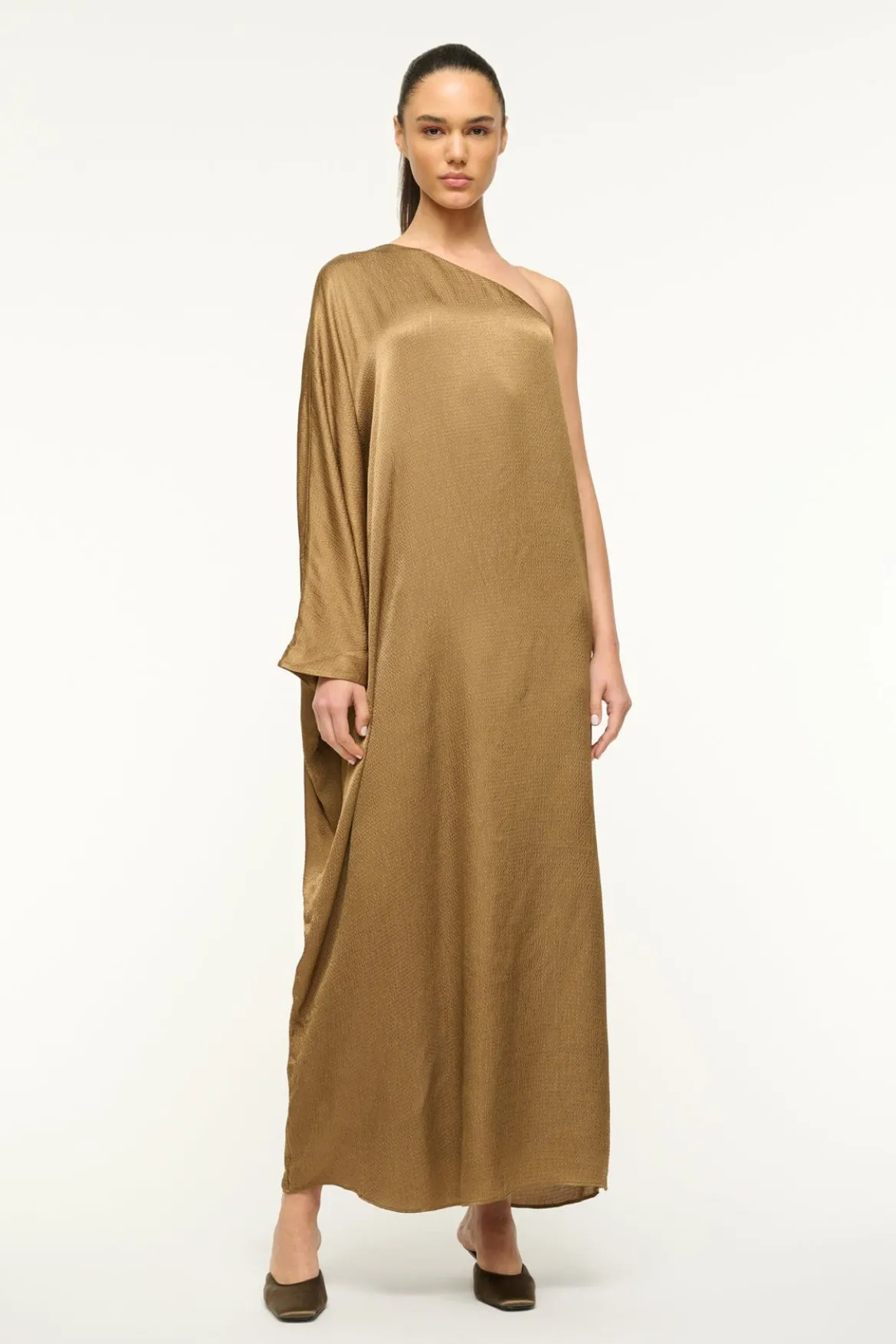 STAUD SONIA DRESS CARAMEL