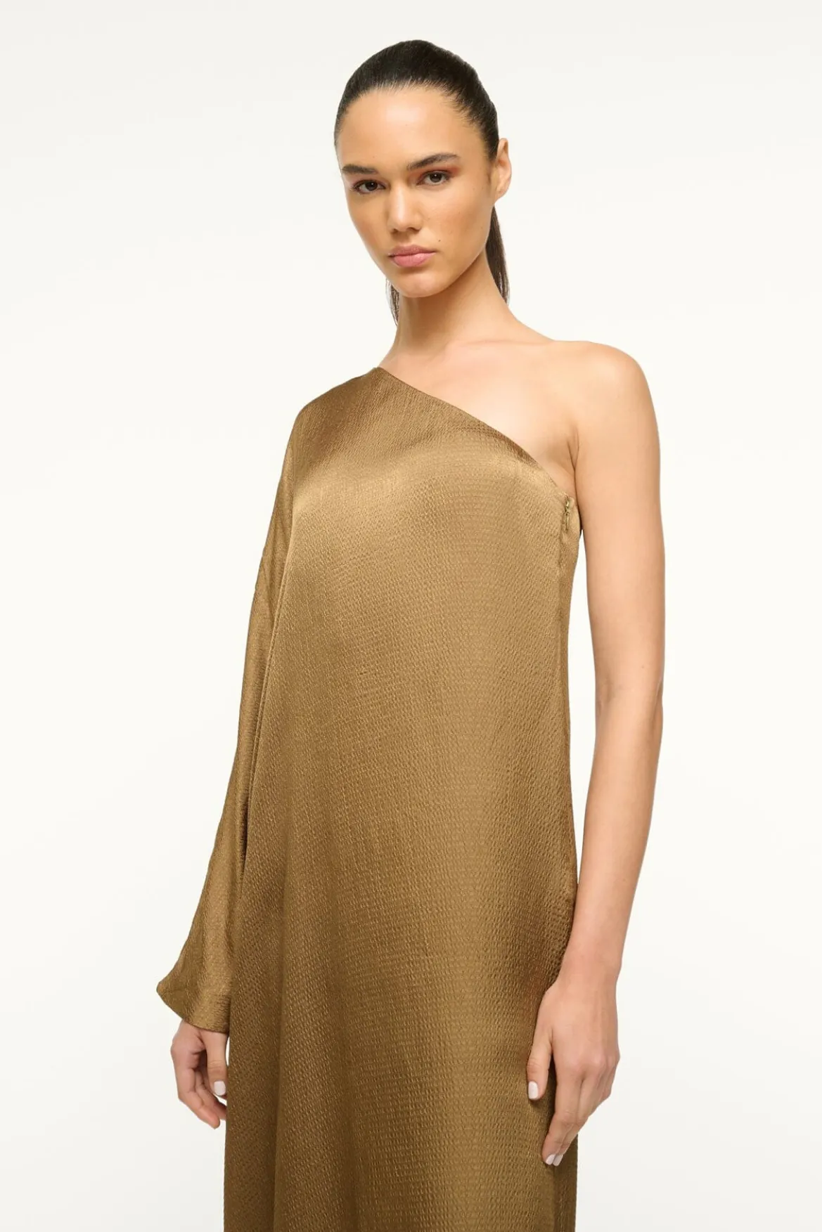 STAUD SONIA DRESS CARAMEL