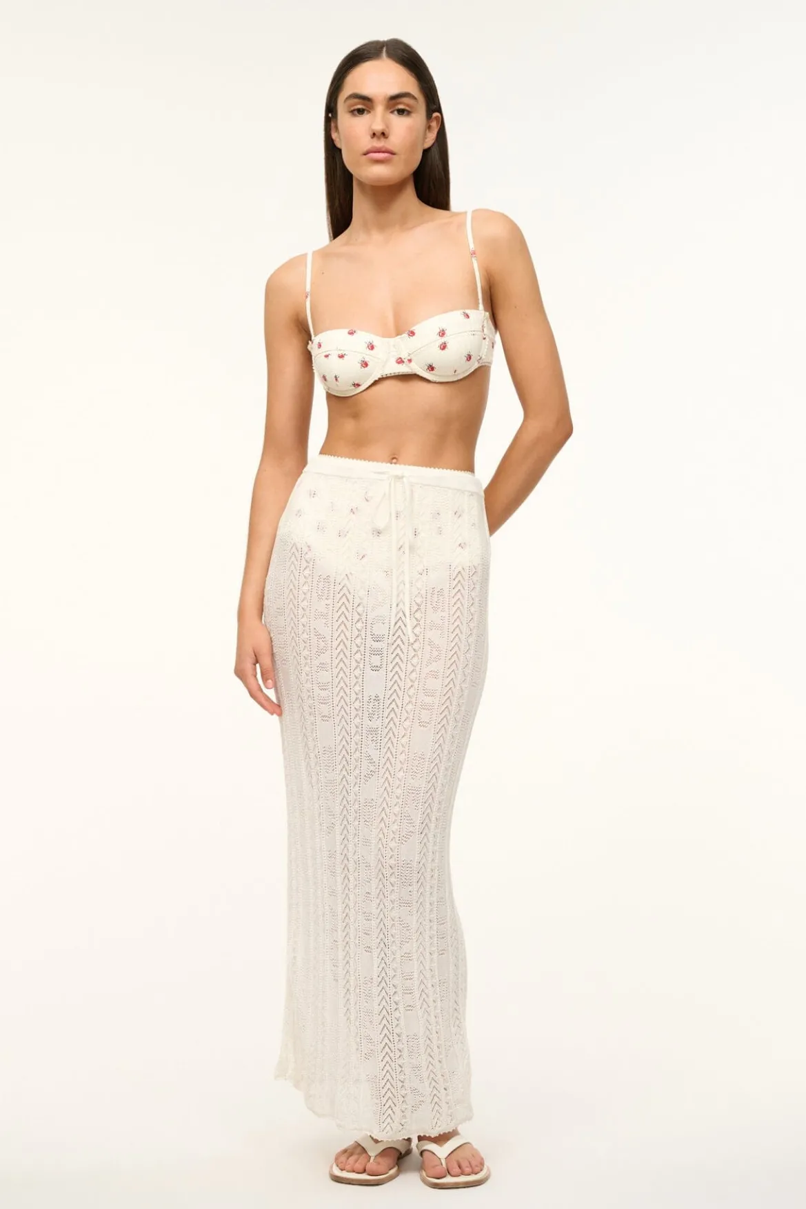 STAUD ST MALO SKIRT IVORY