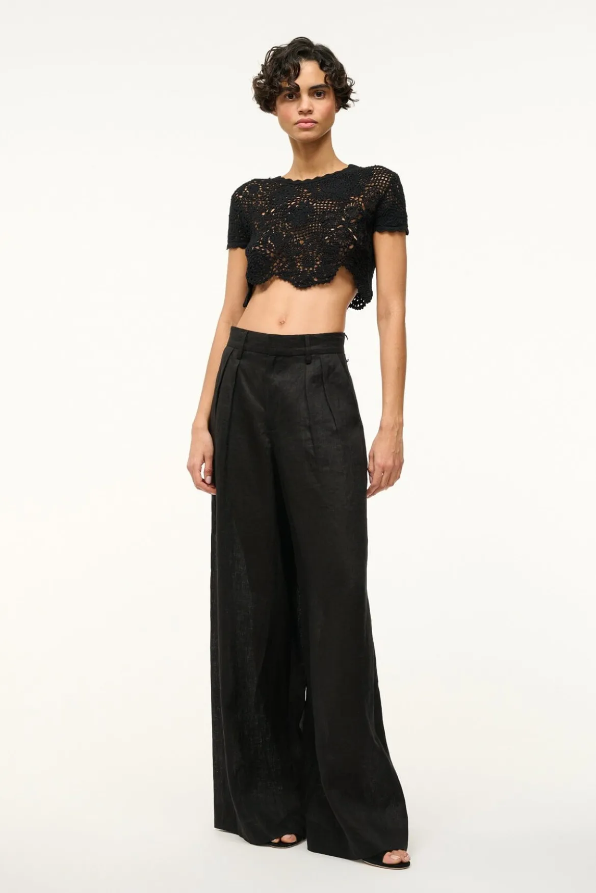 STAUD STARLIGHT TOP BLACK