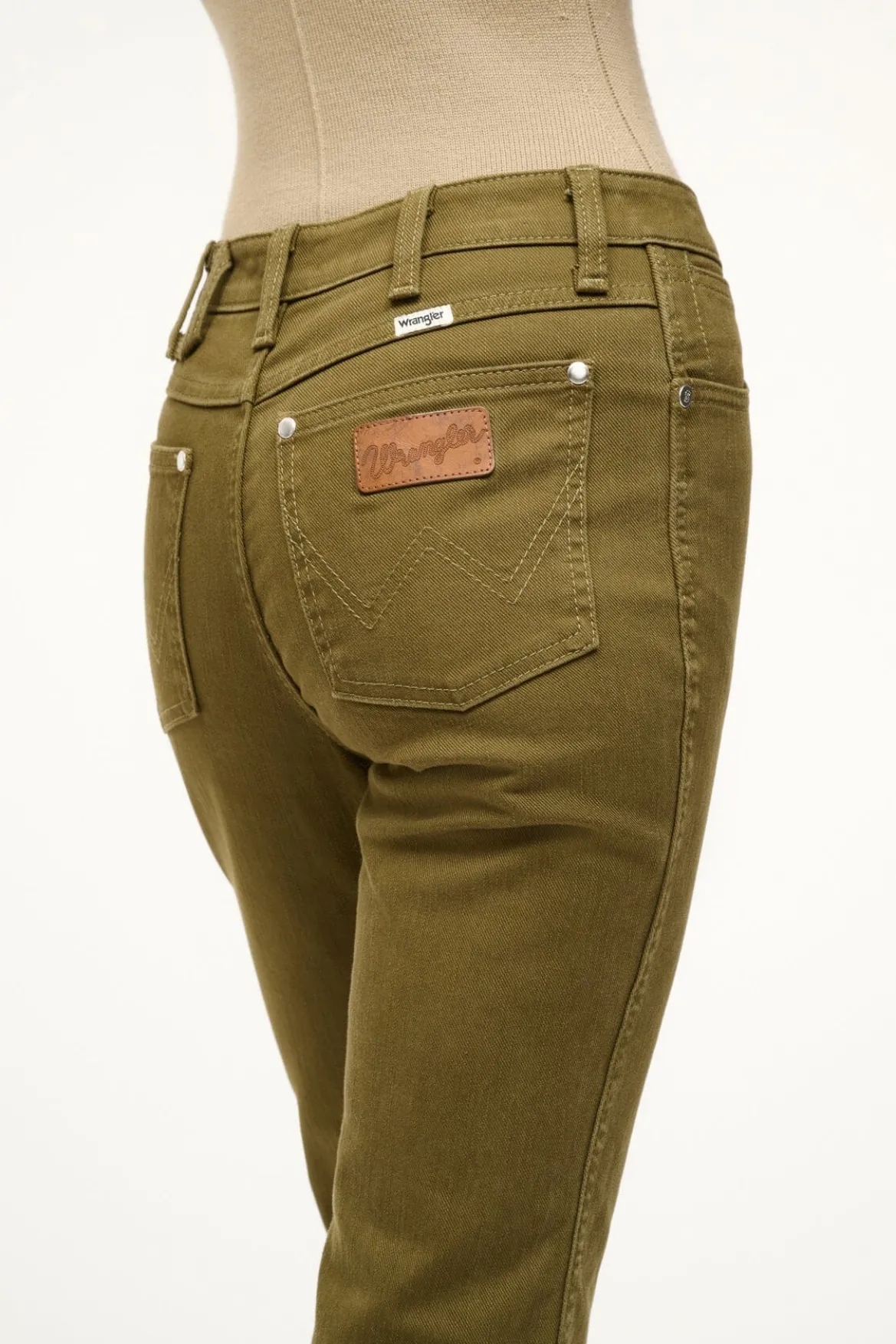 STAUD STAUD WRANGLER THE CROPPED BOOT JEAN SERGEANT GREEN