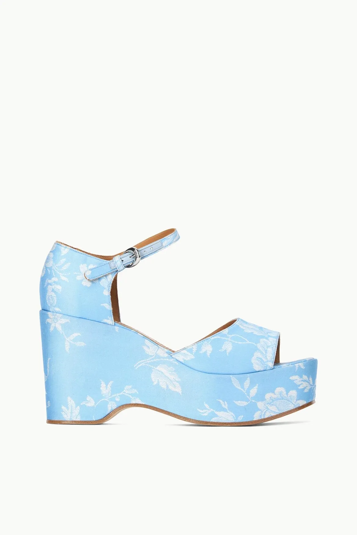 STAUD STELLA PLATFORM SANDAL BLUE ROSE