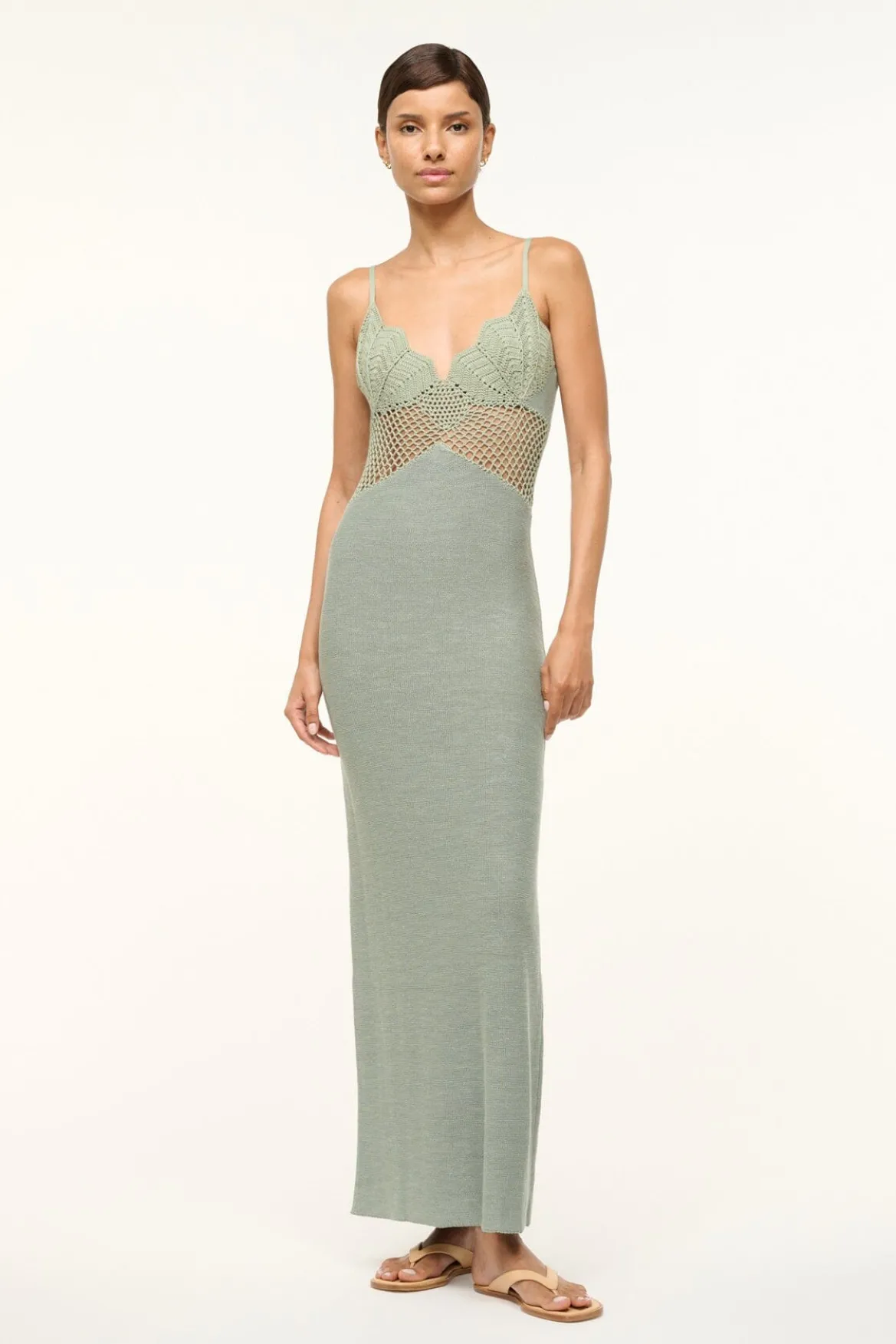 STAUD TARA DRESS JADE