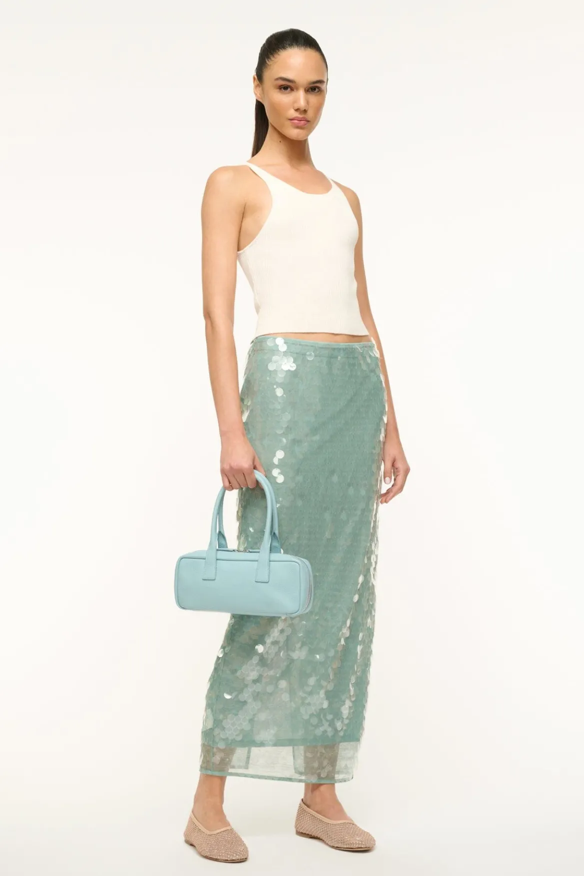 STAUD THE DUDE SHOULDER BAG MIST