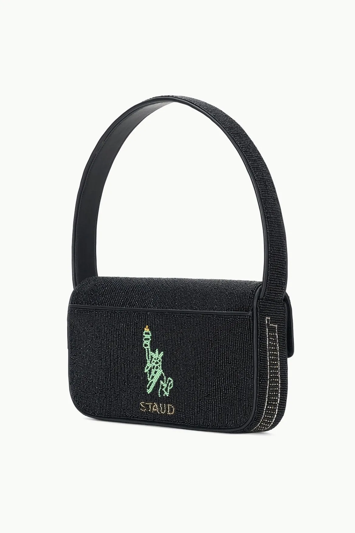 STAUD TOMMY BEADED BAG NYC SKYLINE