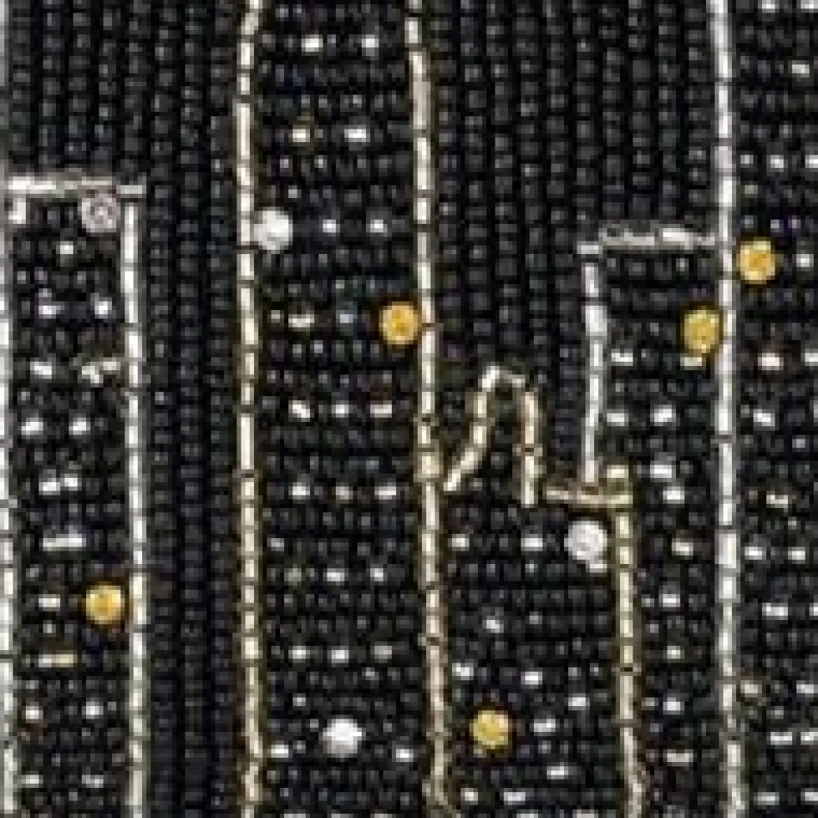 STAUD TOMMY BEADED BAG NYC SKYLINE
