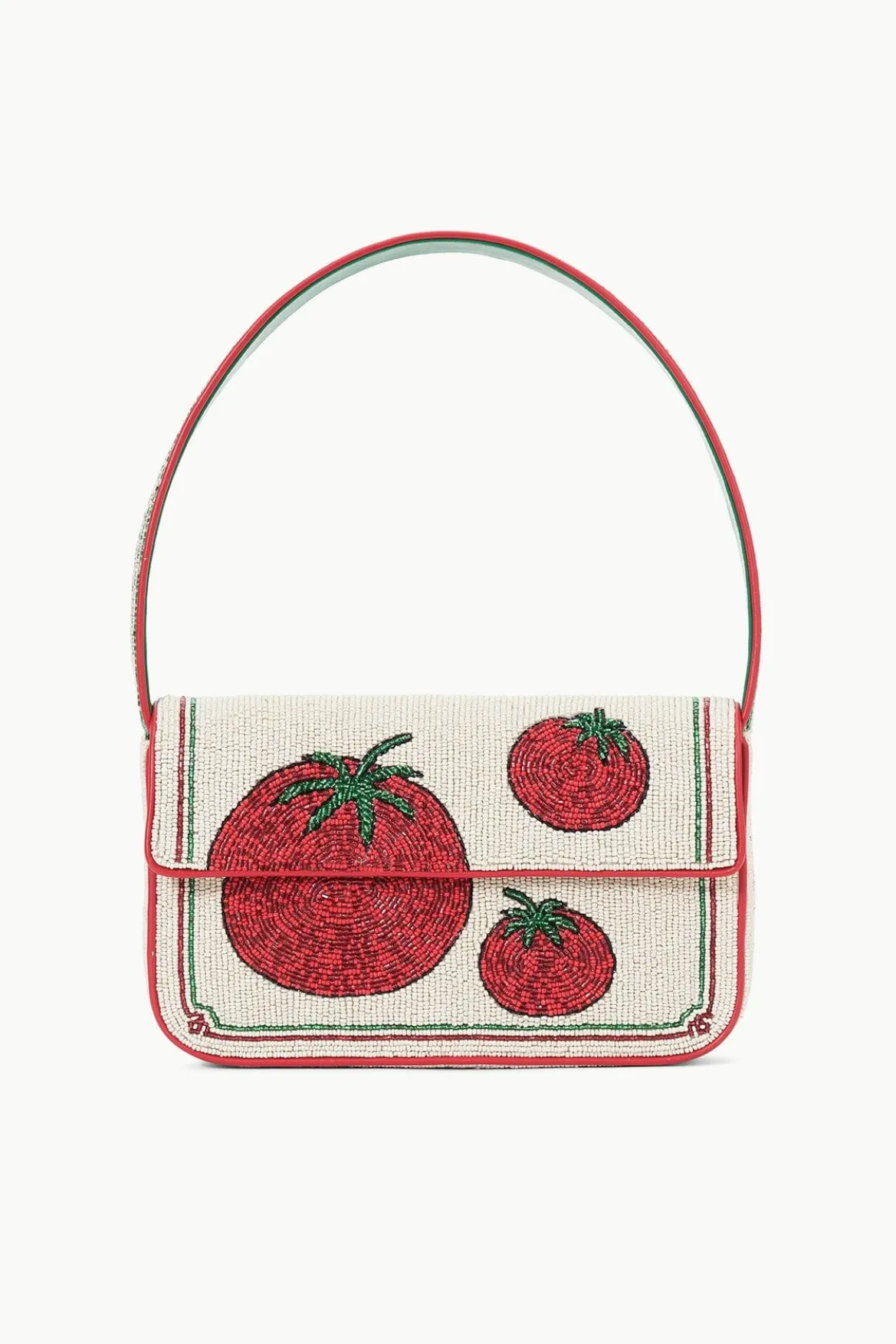 STAUD TOMMY BEADED BAG TOMATO