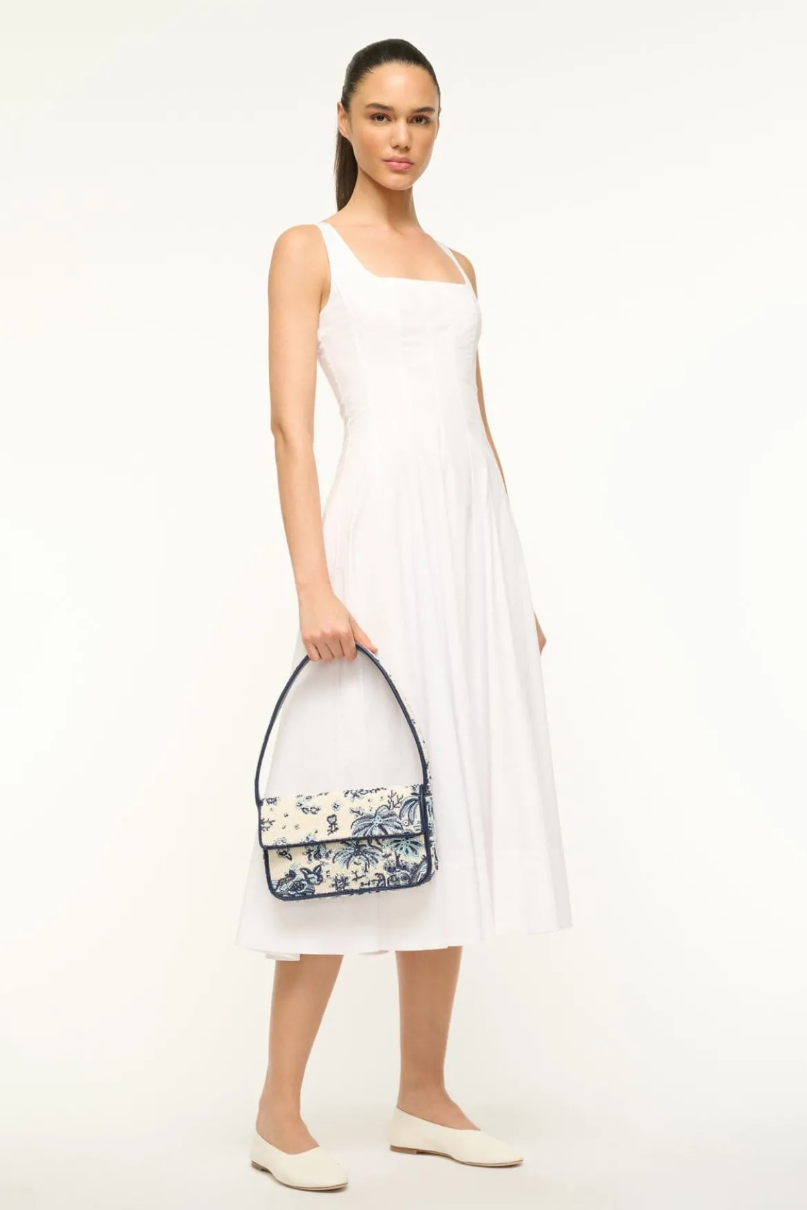 STAUD TOMMY BEADED BAG TOILE DE PUP