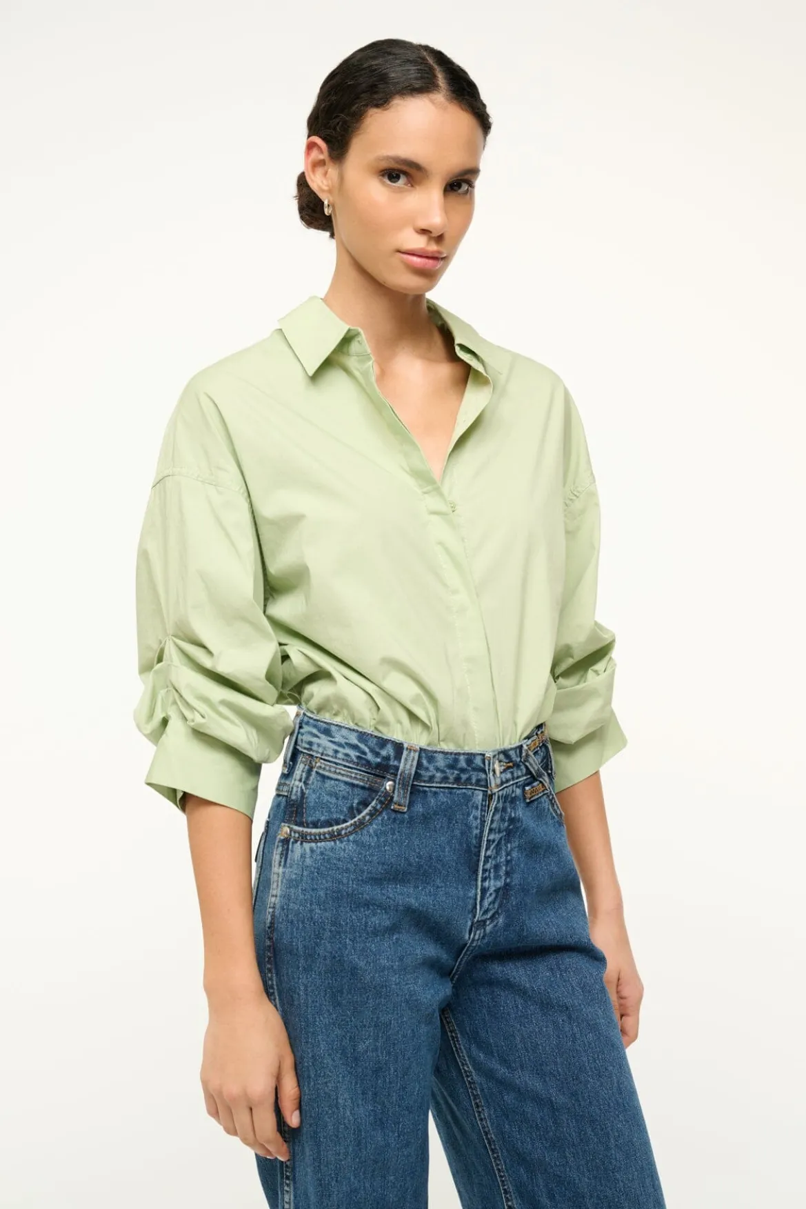 STAUD TRAVERSE BODYSUIT PALE JADE