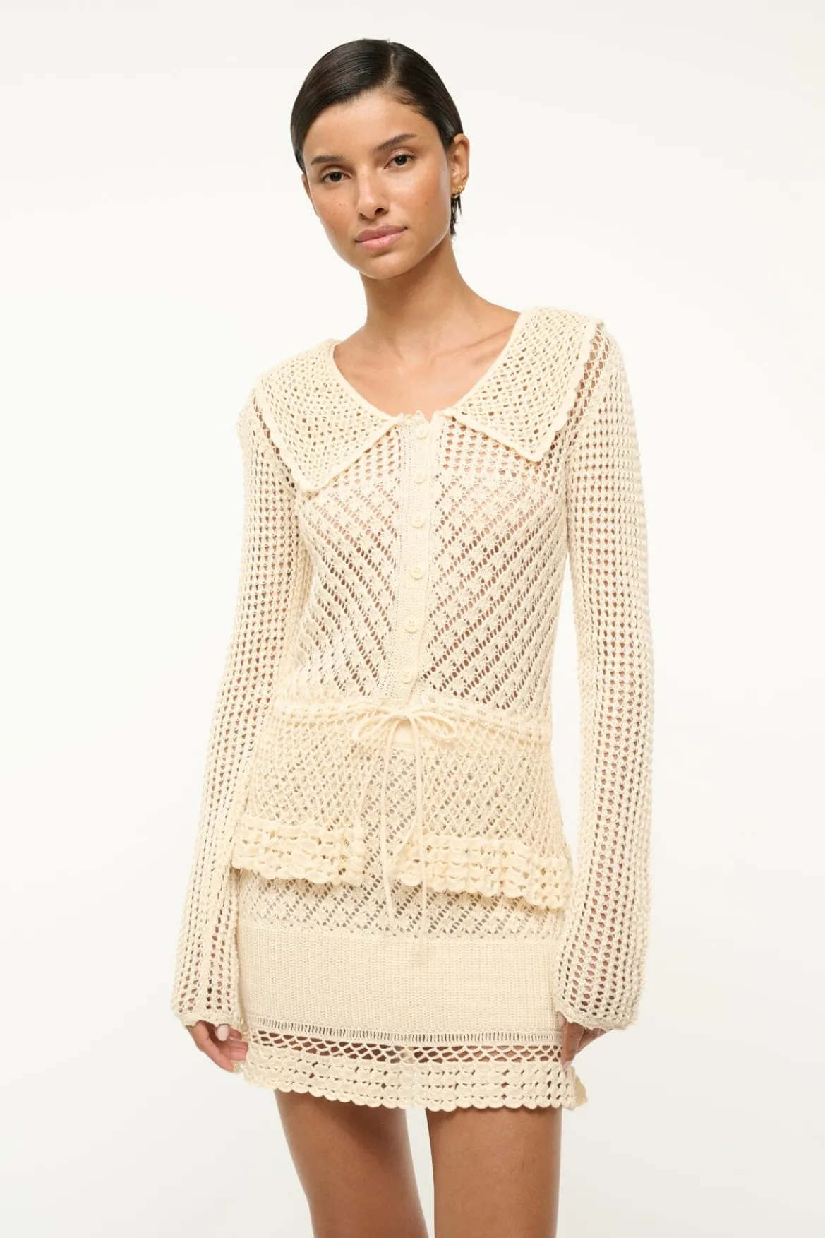 STAUD VIENNA SWEATER ECRU