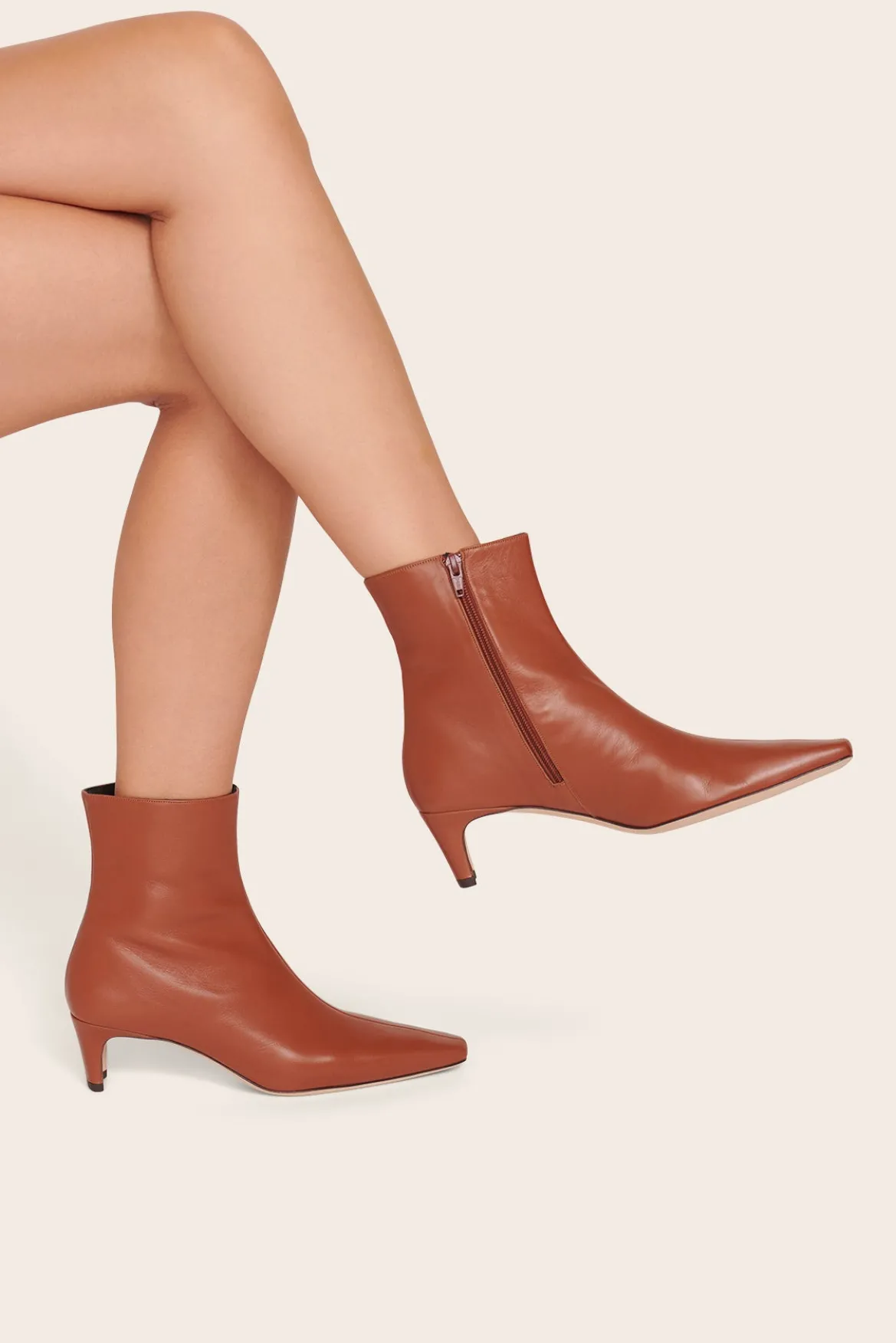STAUD WALLY ANKLE BOOT TAN