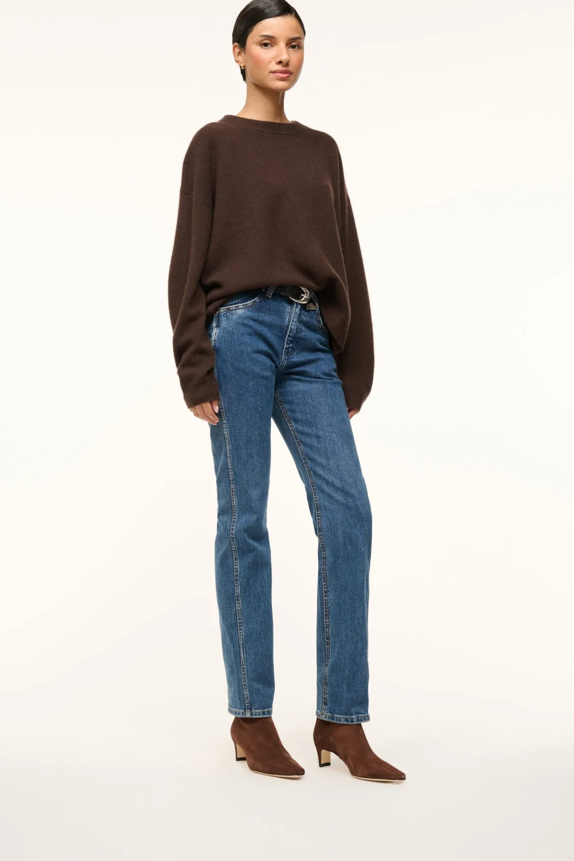 STAUD WALLY ANKLE BOOT MAHOGANY SUEDE