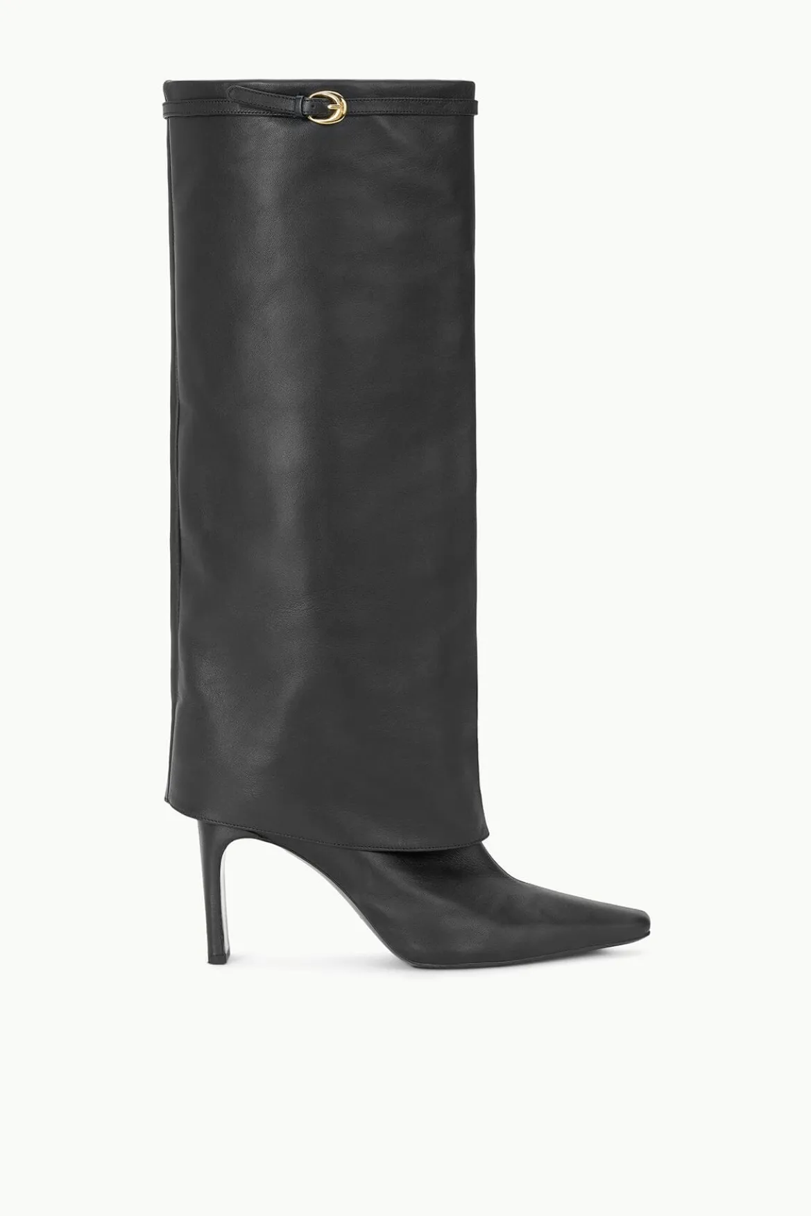 STAUD WALLY FOLDOVER HIGH HEEL BOOT BLACK