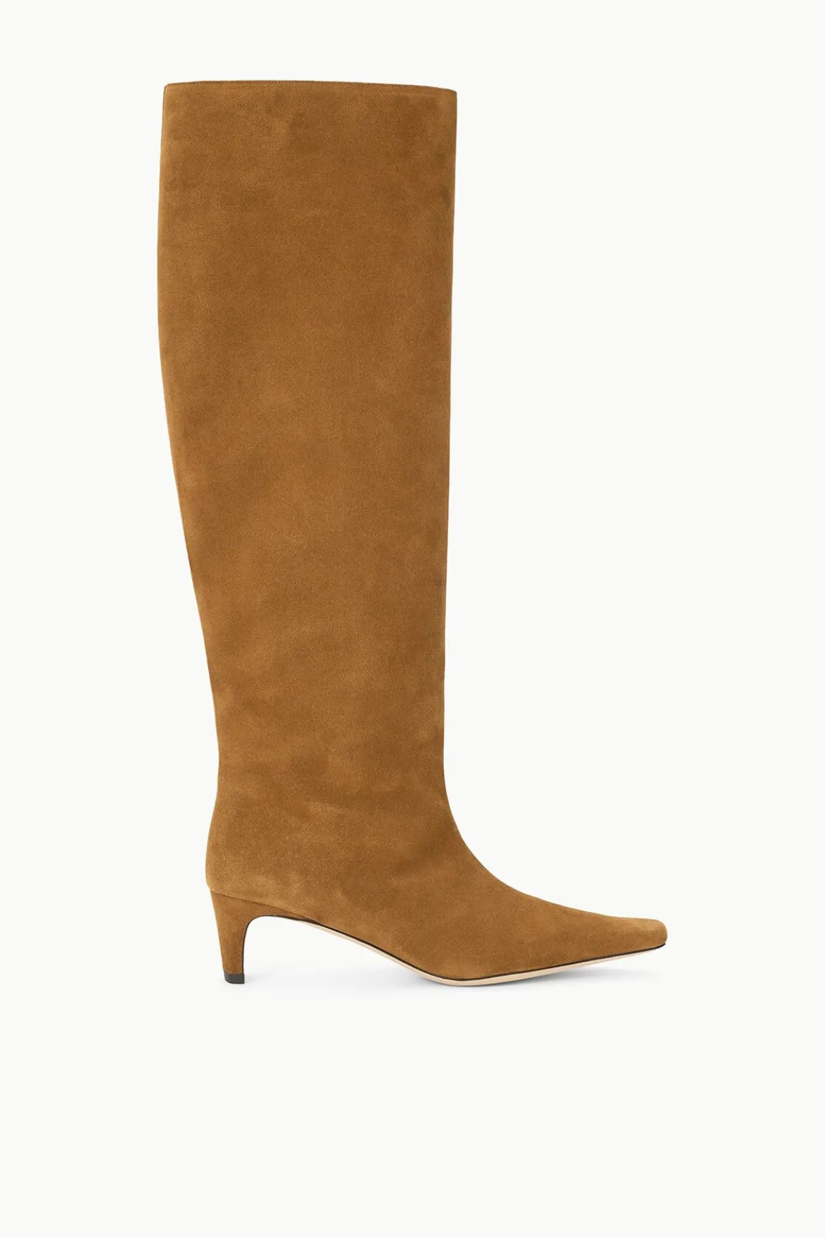 STAUD WIDE SHAFT WALLY BOOT TAN SUEDE