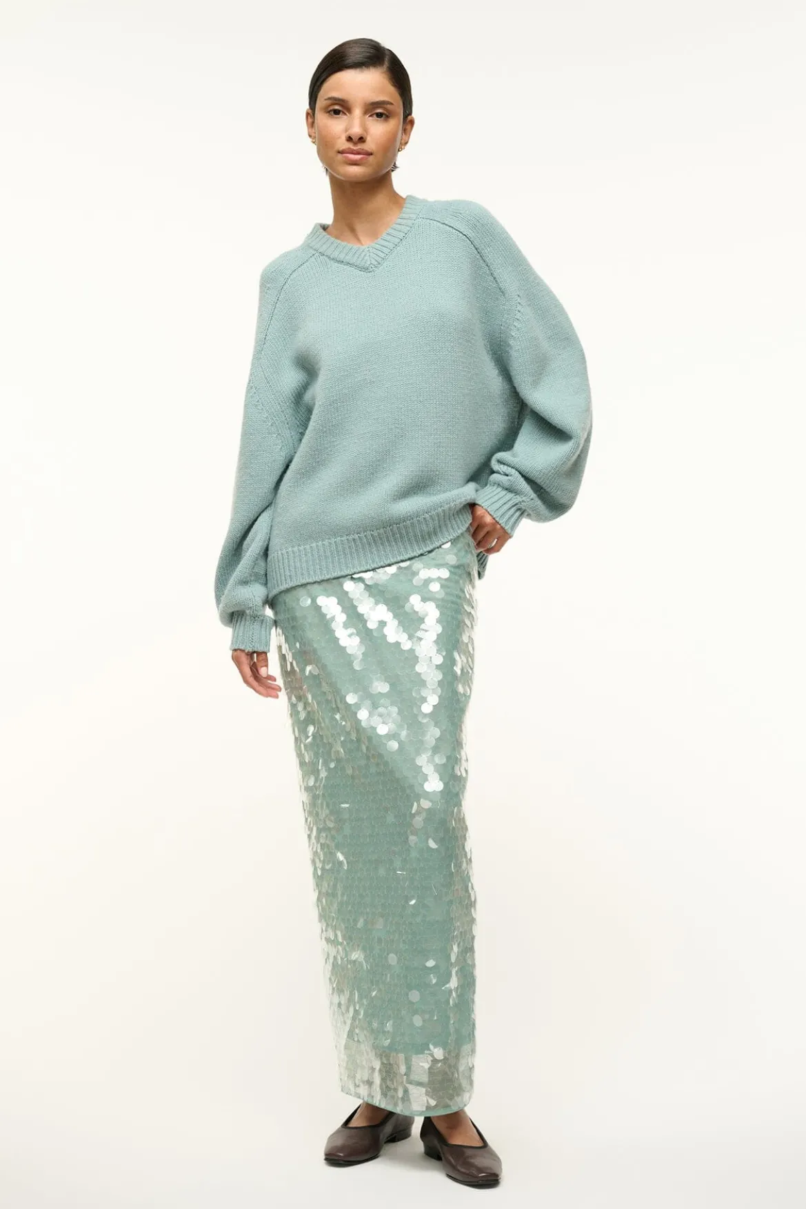 STAUD WILSON SWEATER MIST