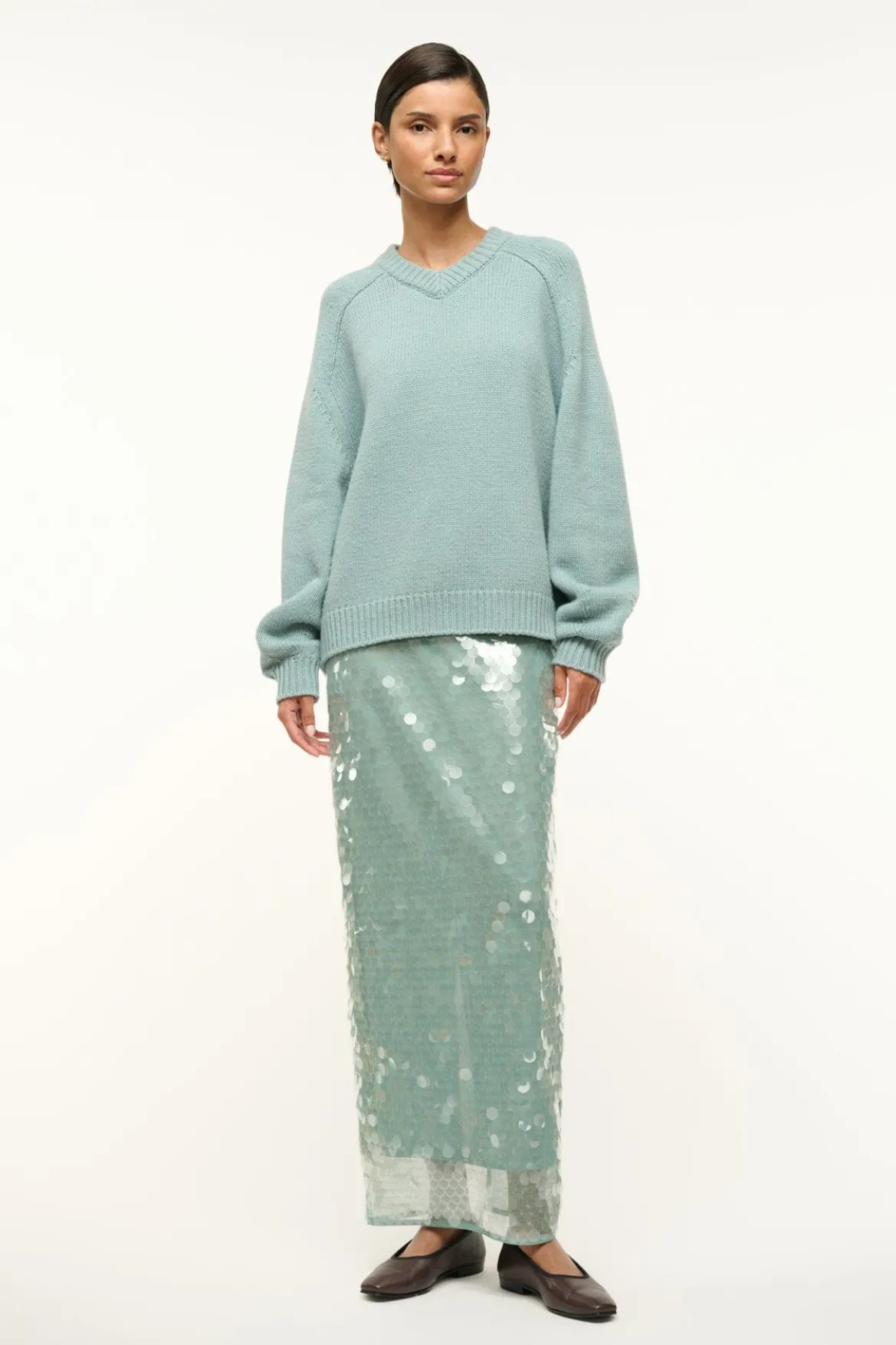 STAUD WILSON SWEATER MIST