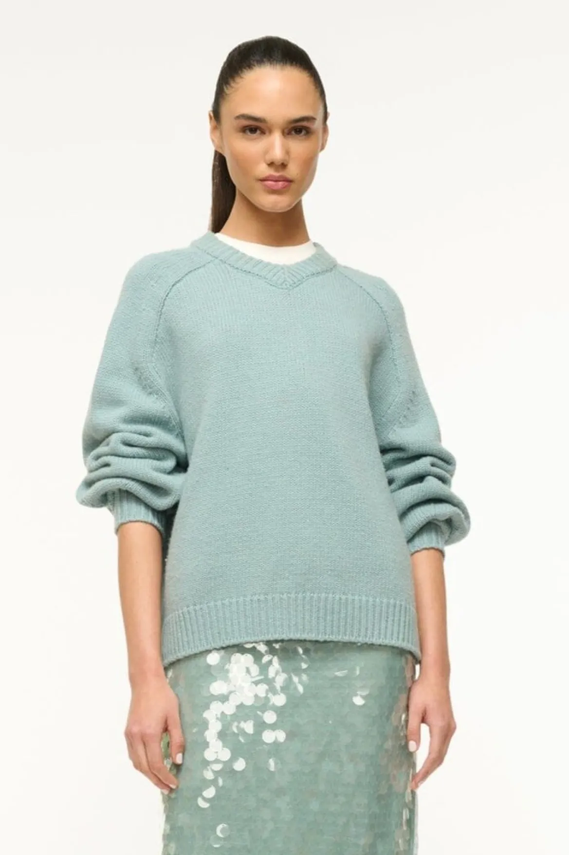 STAUD WILSON SWEATER MIST