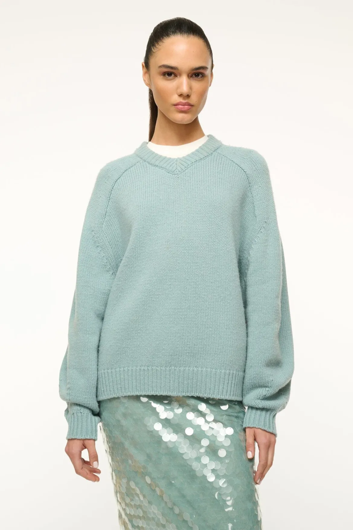 STAUD WILSON SWEATER MIST