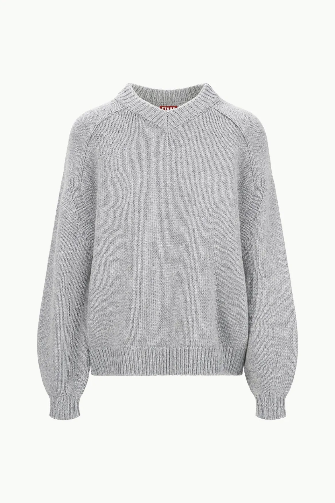 STAUD WILSON SWEATER HEATHER GREY