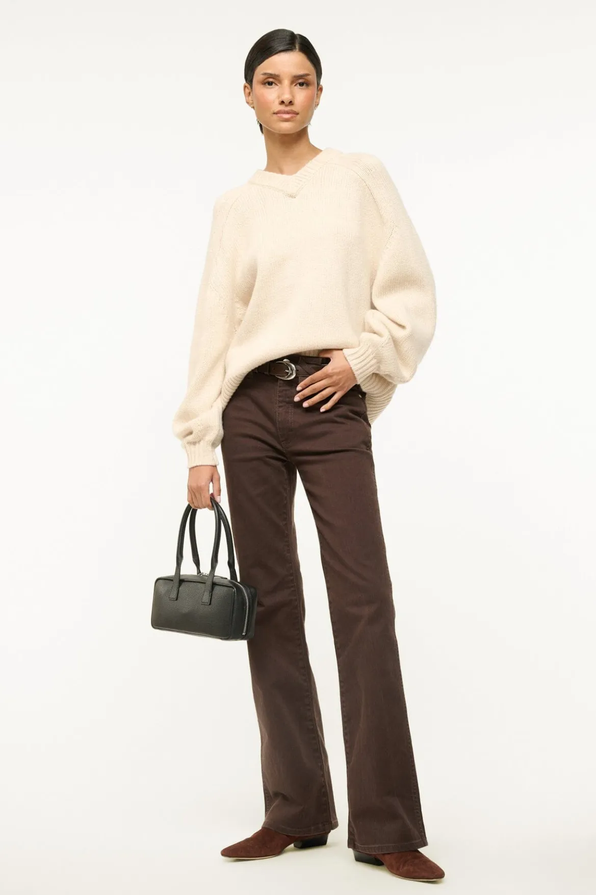 STAUD WILSON SWEATER OATMEAL